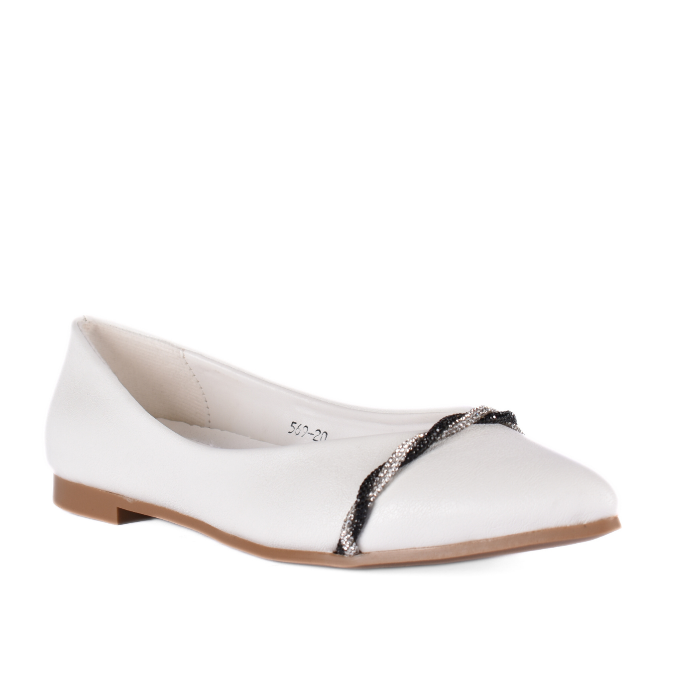 Casual Slip On Ballet Flats White Melouk