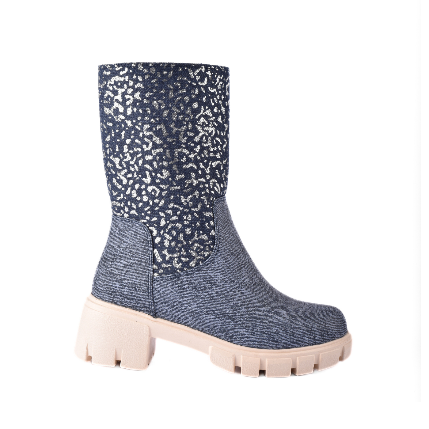 Knotted Heeled Leather High Boot Melouk