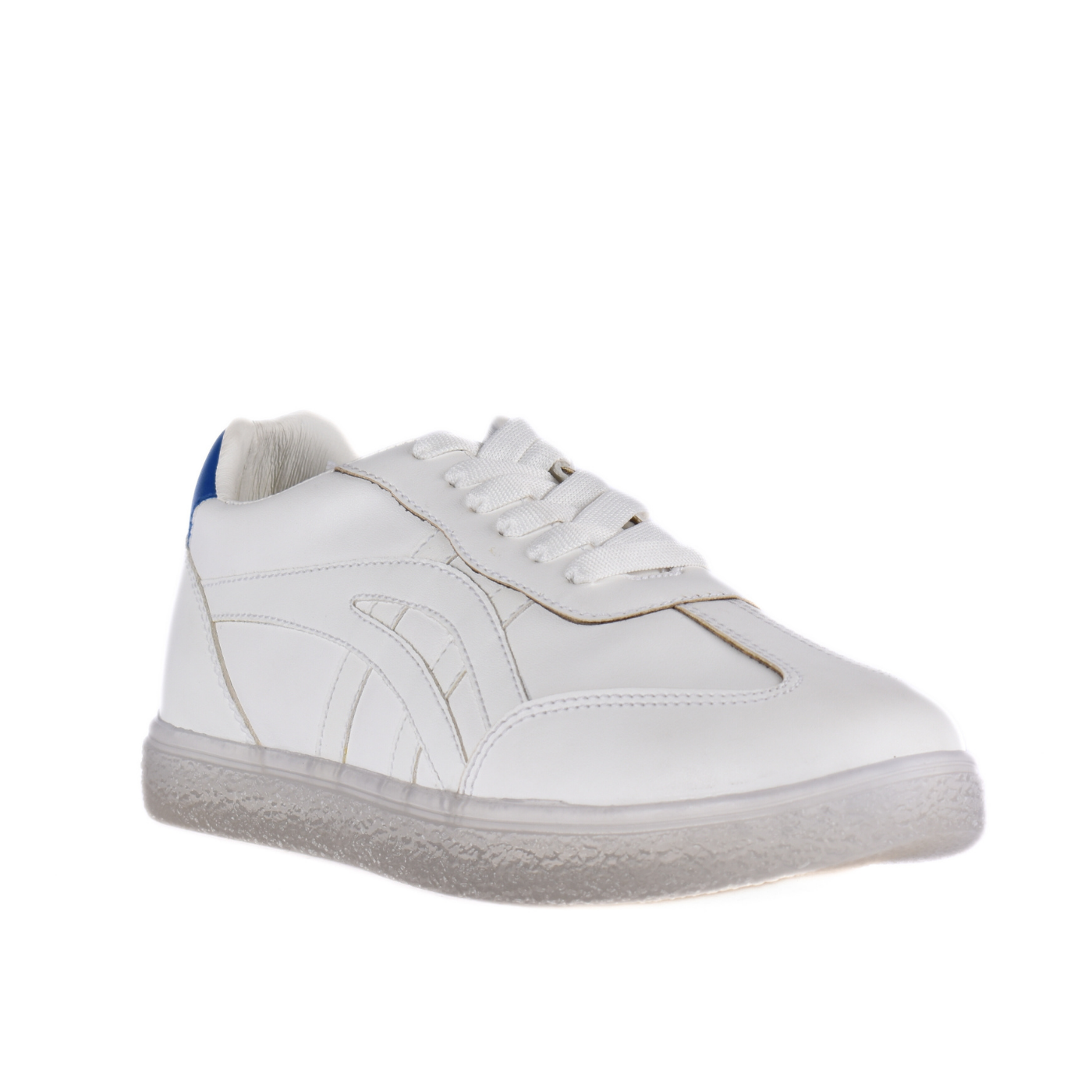 Stitched Details Sneakers White Melouk
