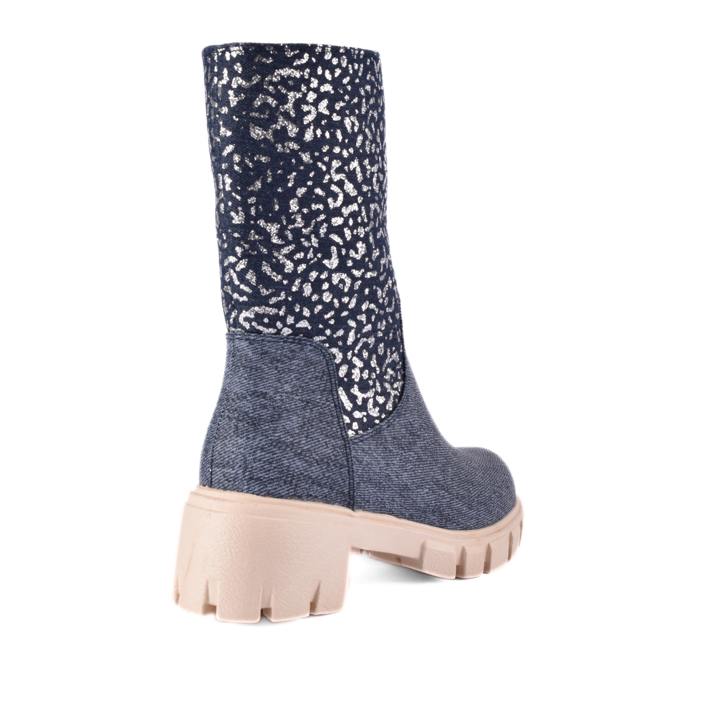 Knotted Heeled Leather High Boot Melouk