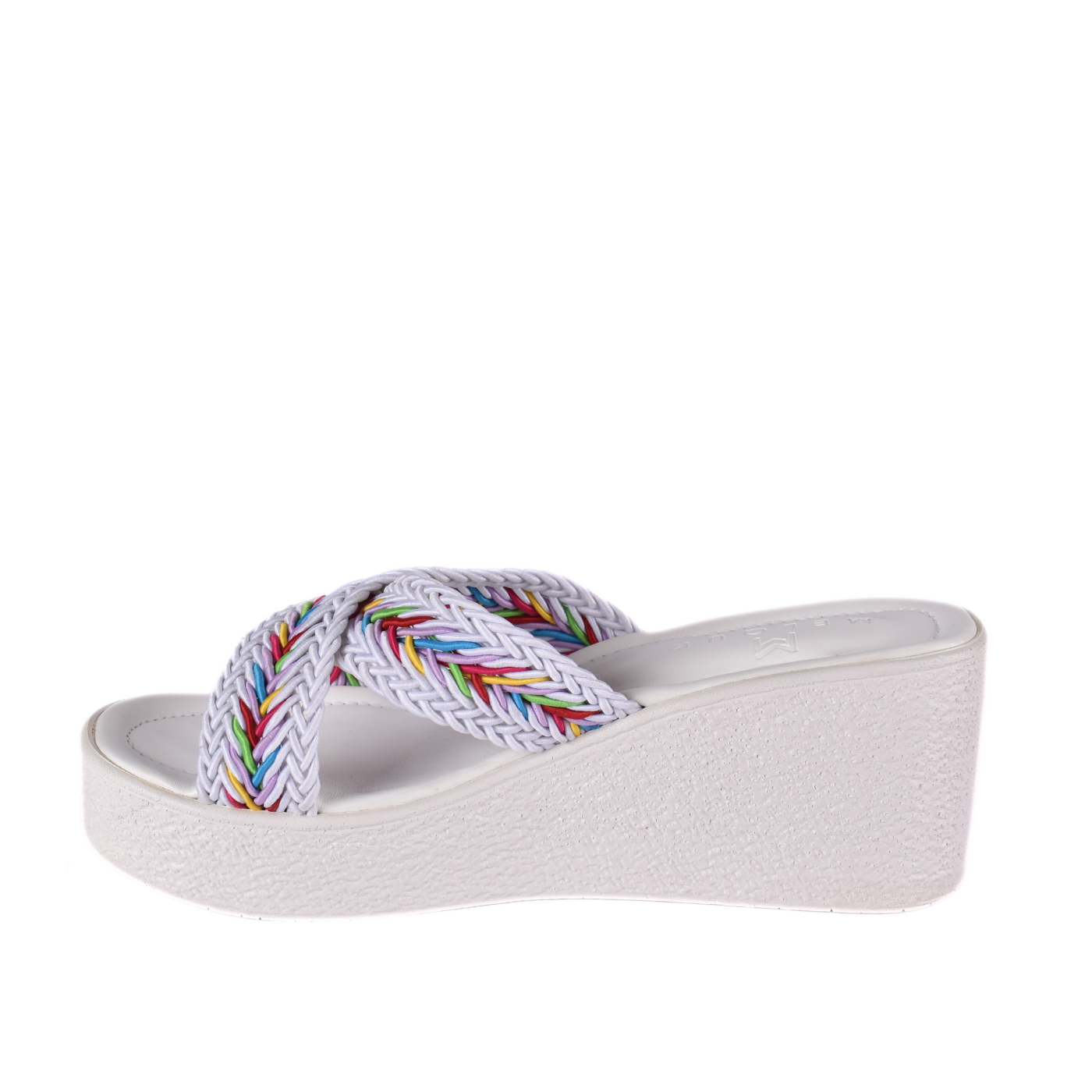 Strap Platform Slipper With Details Melouk