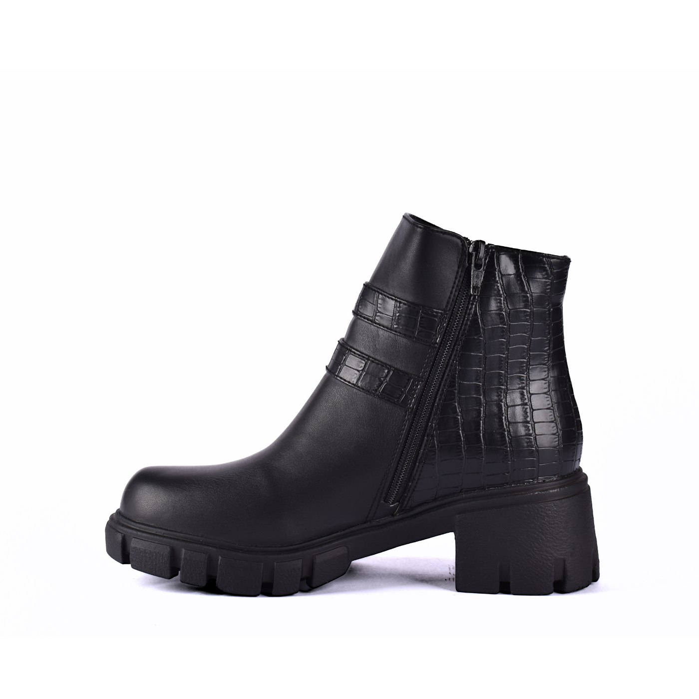 Leather Ankle Boots With Double Buckle Melouk