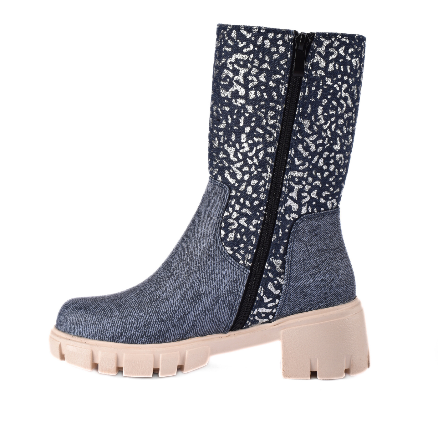 Knotted Heeled Leather High Boot Melouk