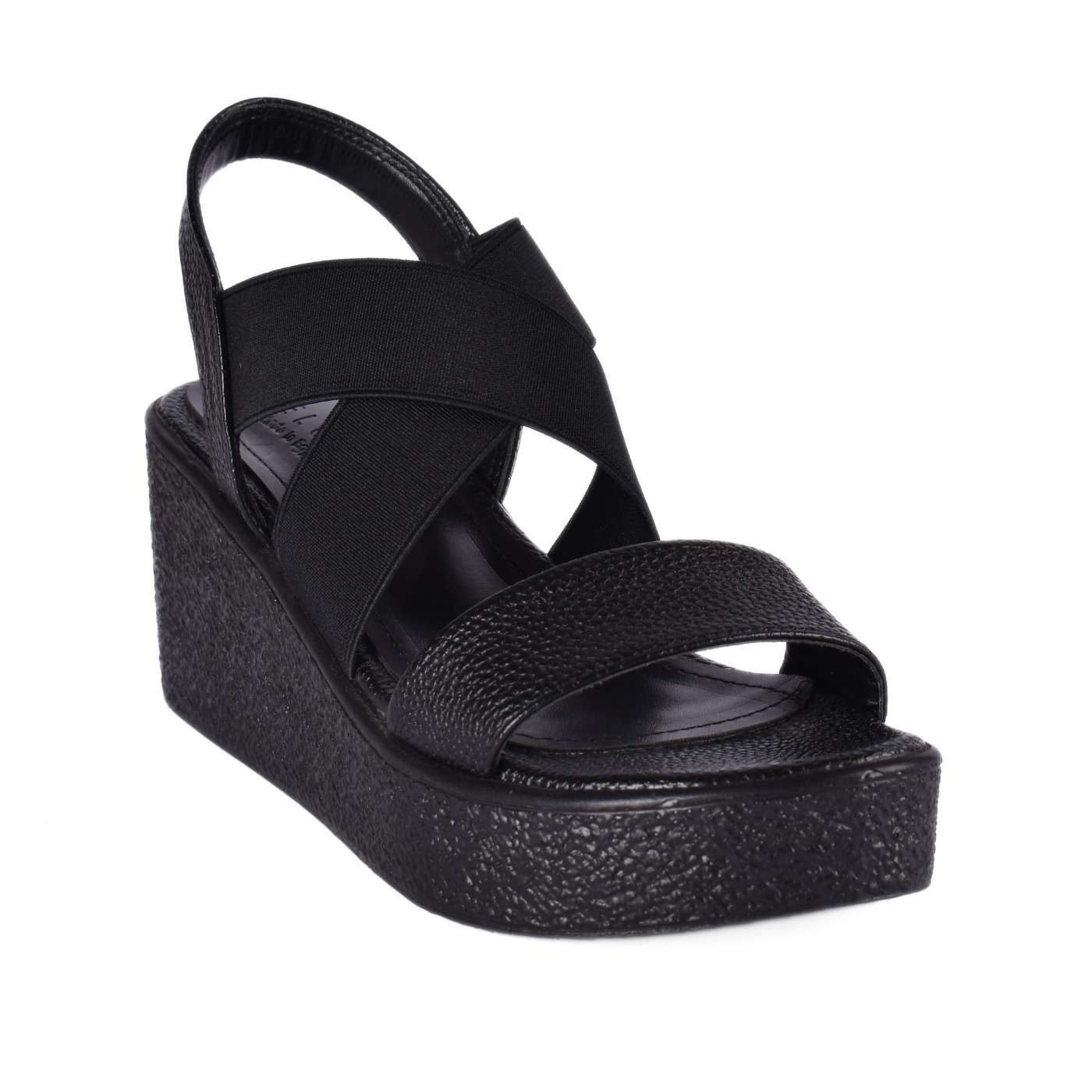 Sandals With Cross Strap Black Melouk