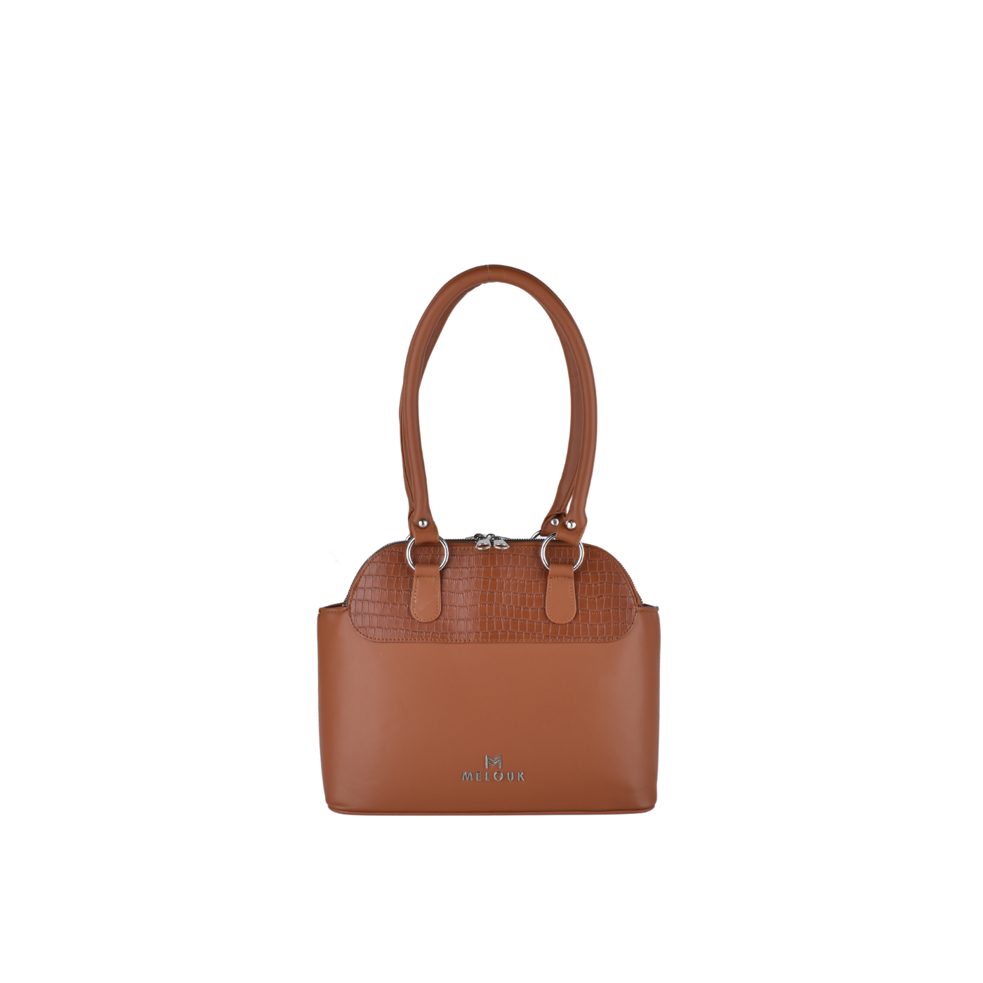 Embossed Leather Shoulder Bag Havana Melouk