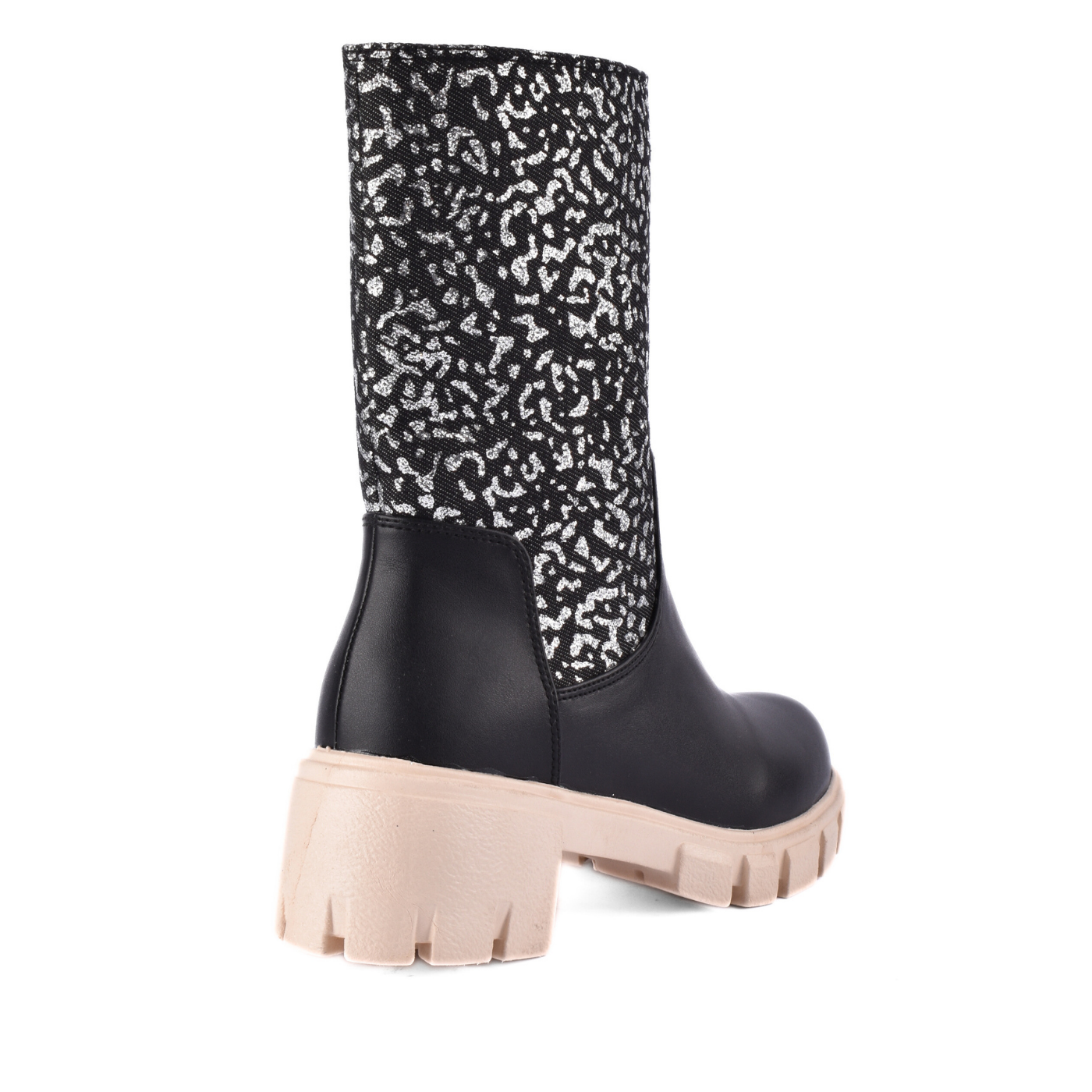 Knotted Heeled Leather High Boot Melouk