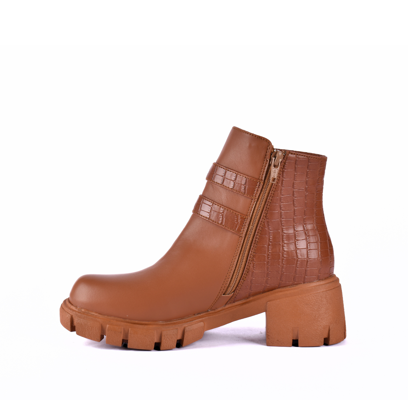 Leather Ankle Boots With Double Buckle Melouk
