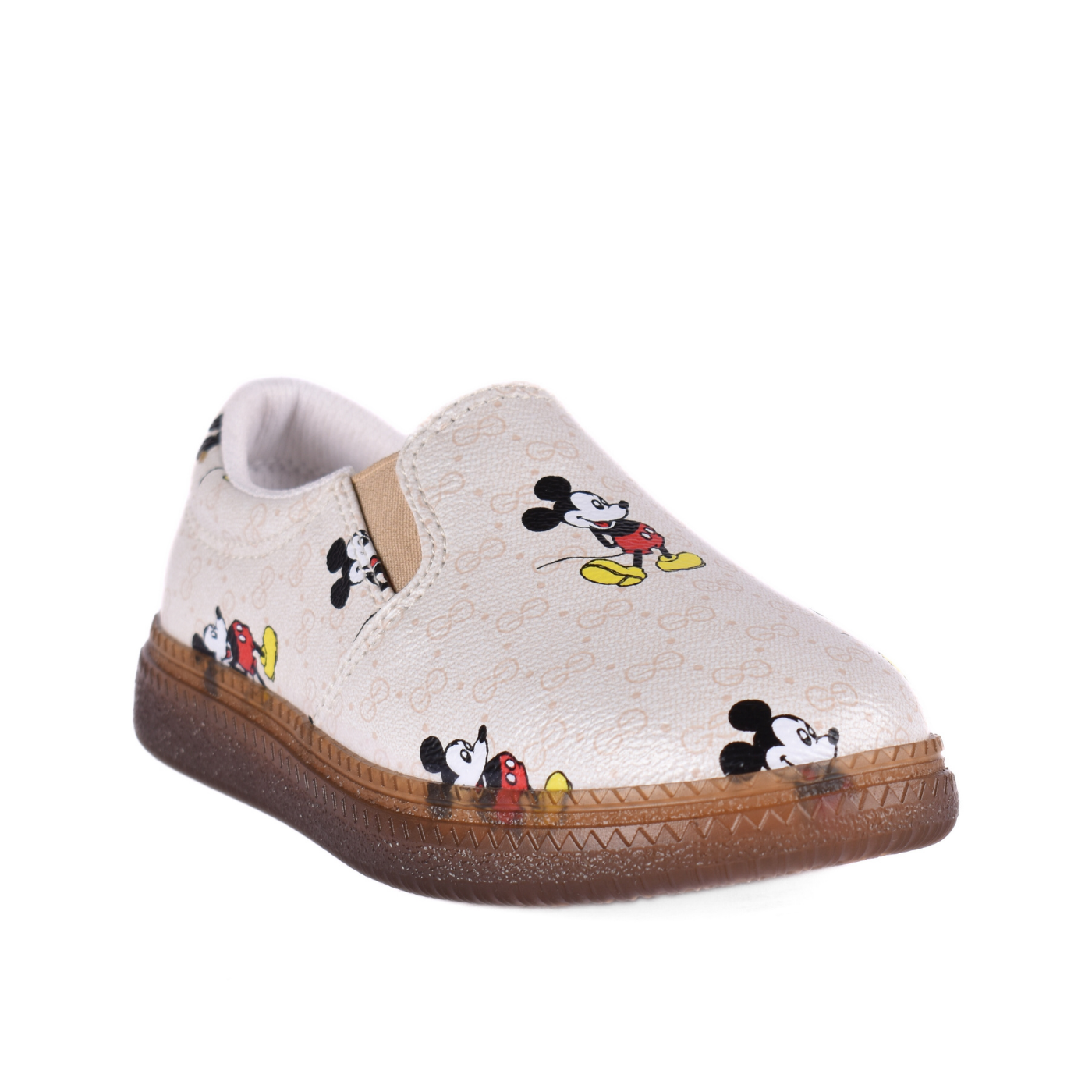 Embossed Sneakers Kids With Details Beige 70 30S Melouk