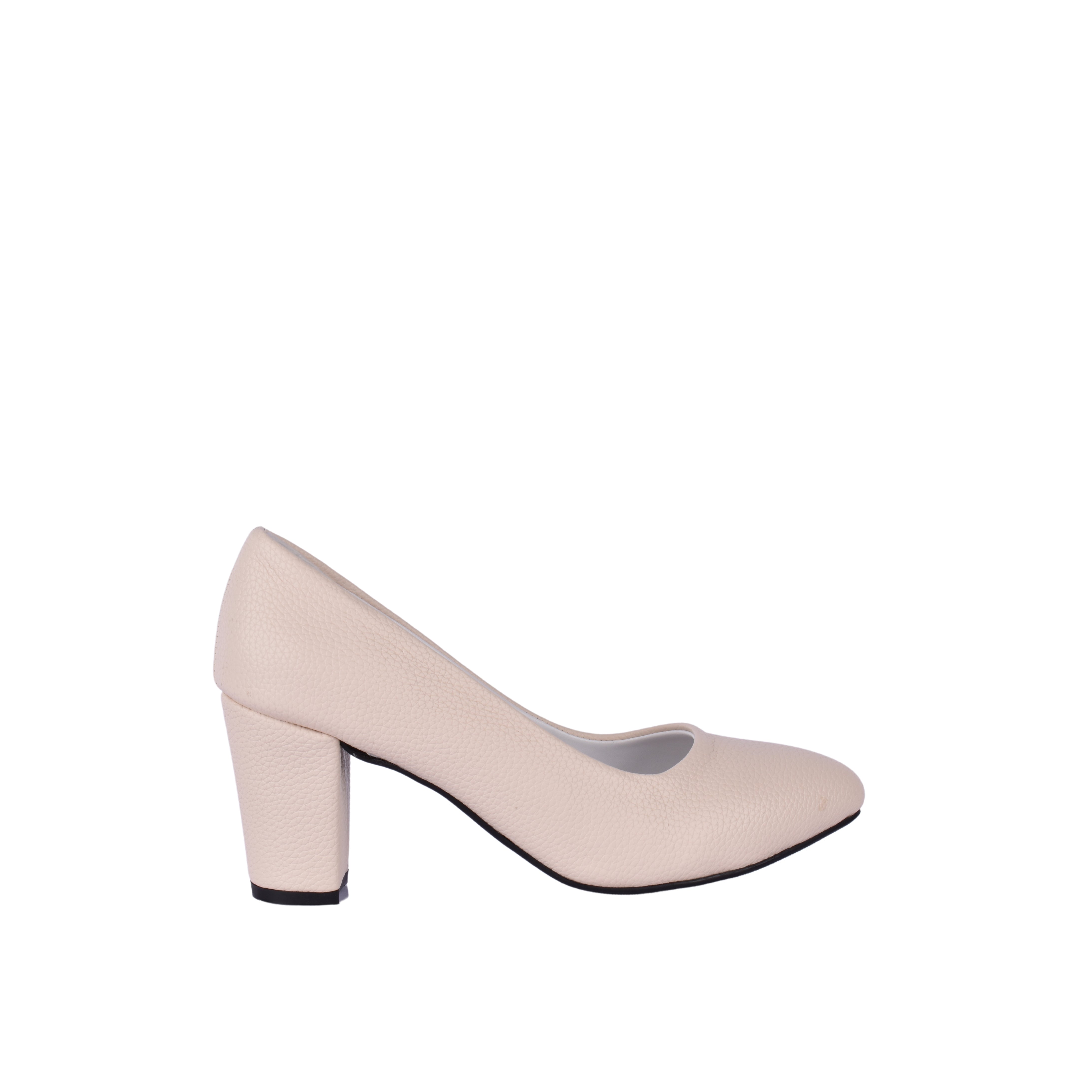 Decollete Leather Heels Beige Melouk