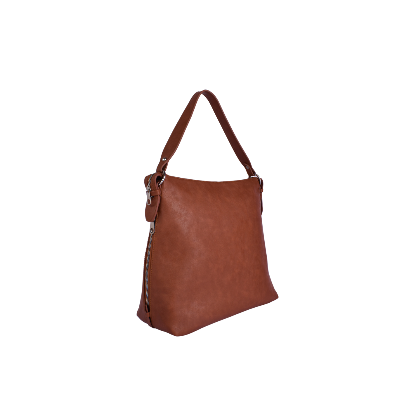 Black Basic Shoulder Bag With Zipper Melouk