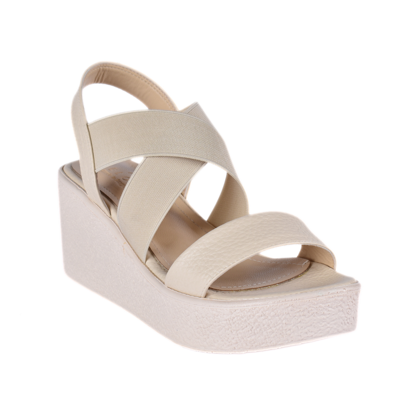 Sandals With Cross Strap Beige Melouk