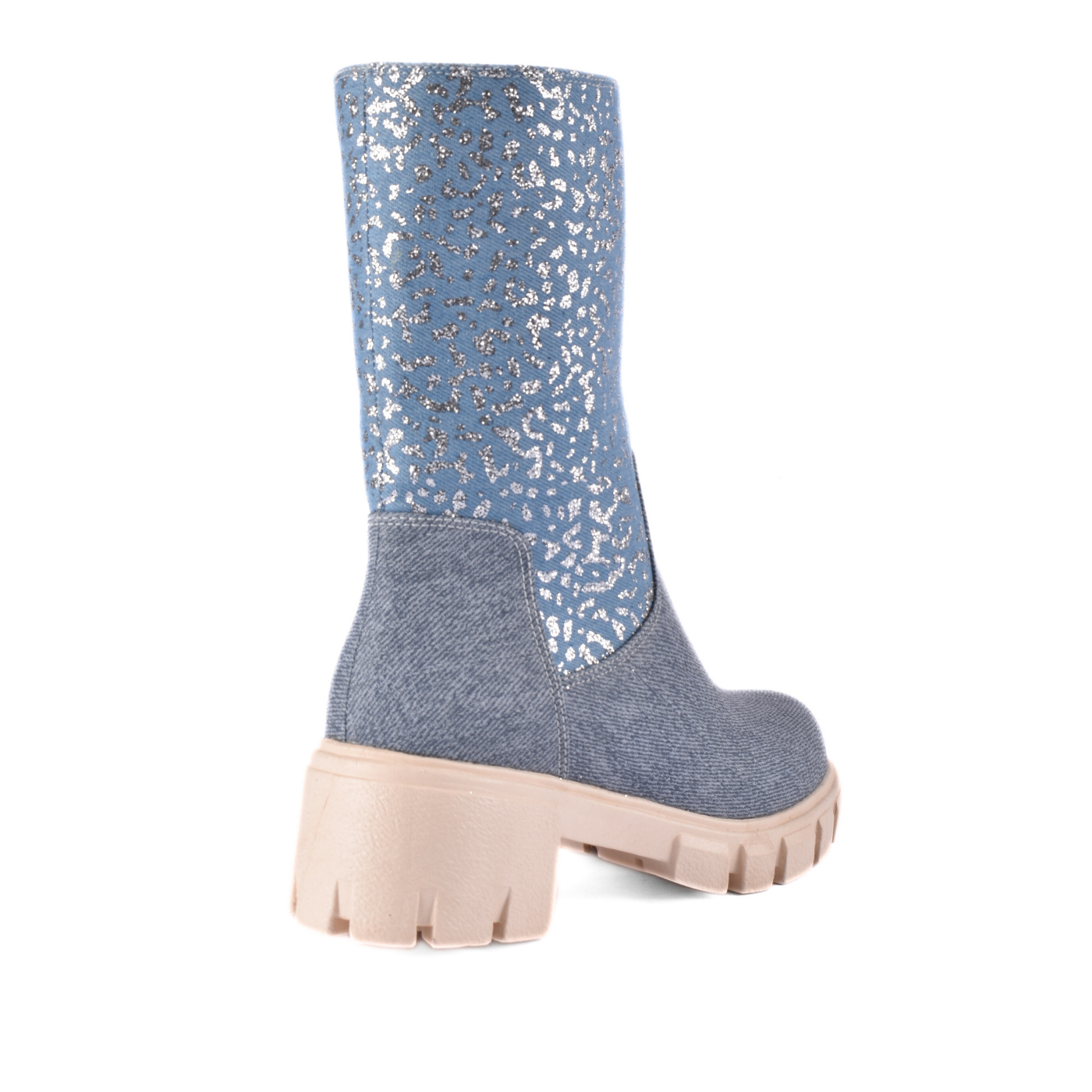 Knotted Heeled Leather High Boot Melouk