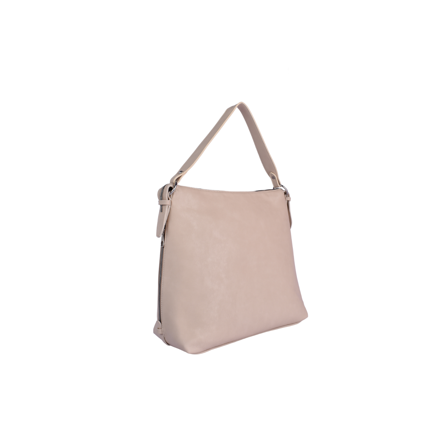 Black Basic Shoulder Bag With Zipper Melouk
