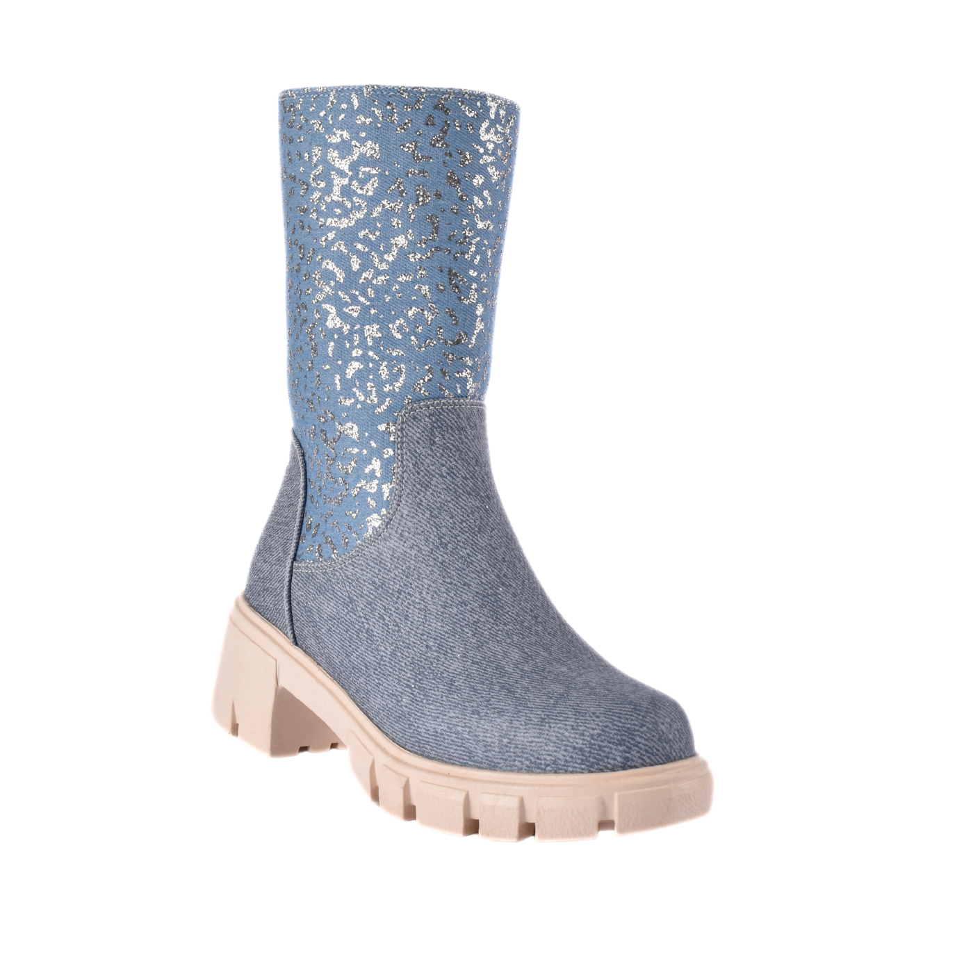 Knotted Heeled Leather High Boot Melouk