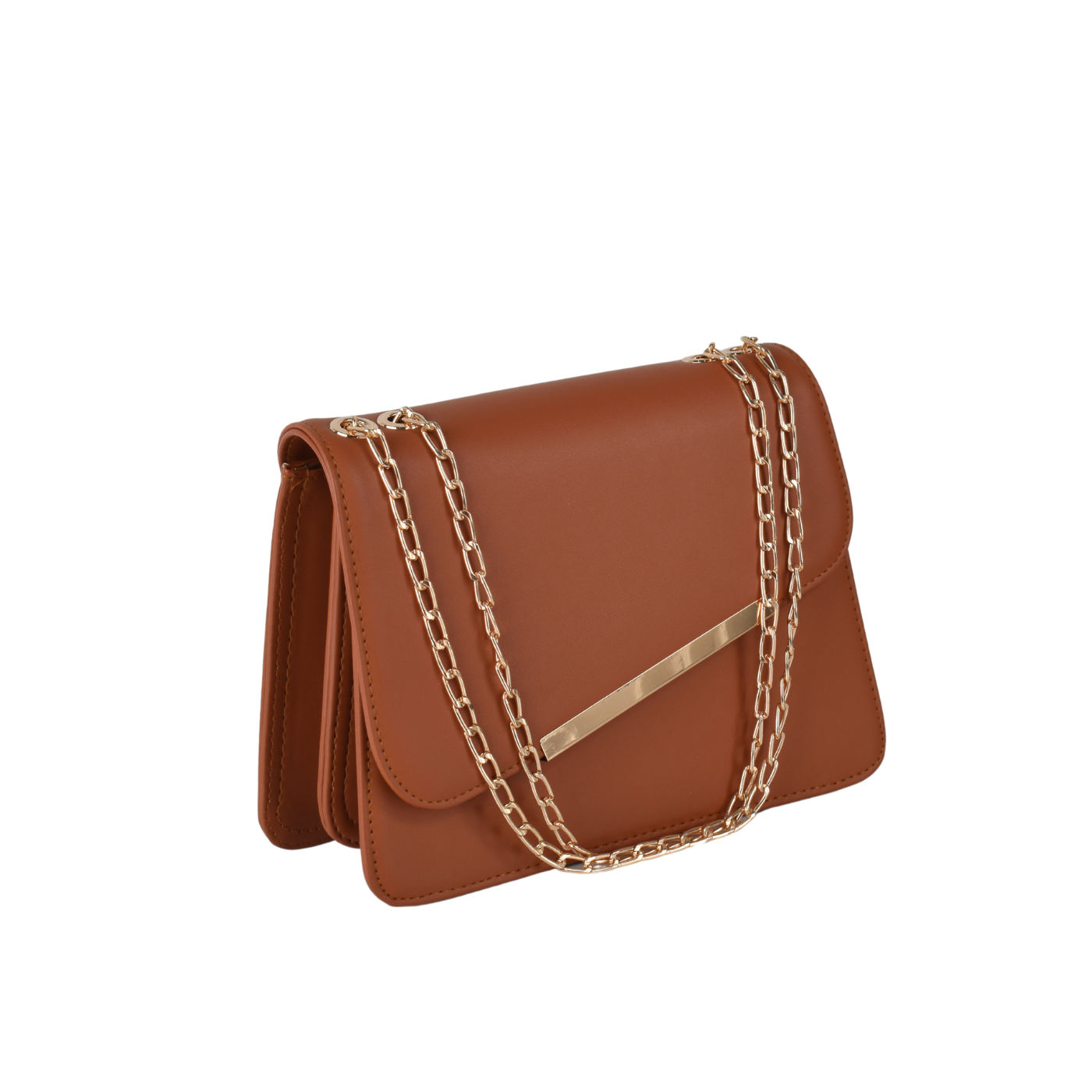 Classic Leather Shoulder Bag Havana Melouk