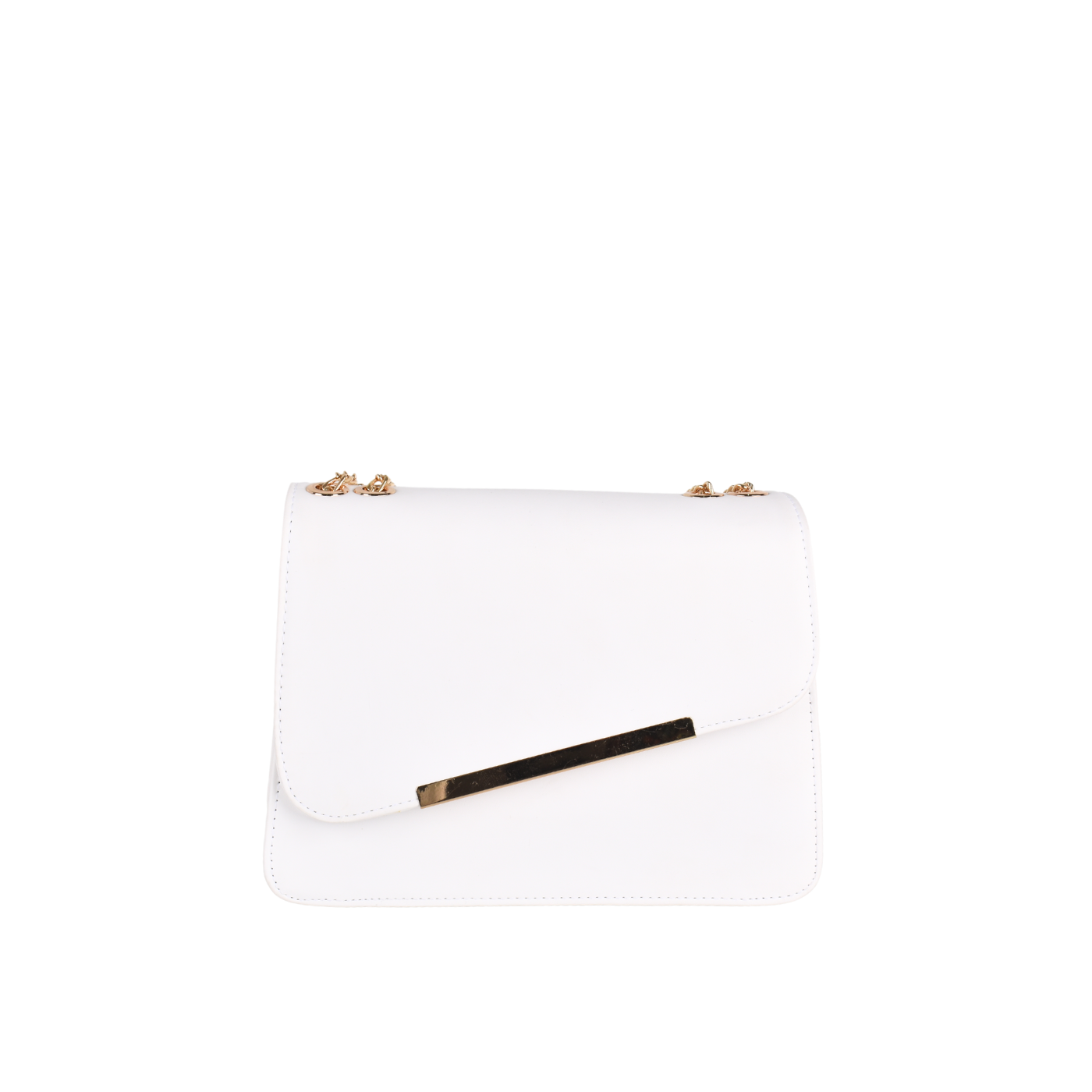 Classic Leather Shoulder Bag White Melouk