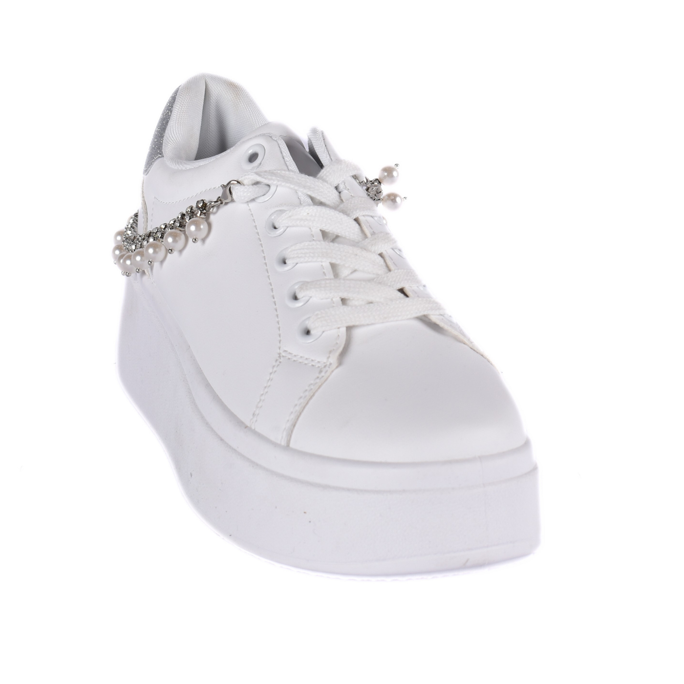 Minimalist Lace-Up Sneakers for Women White Melouk