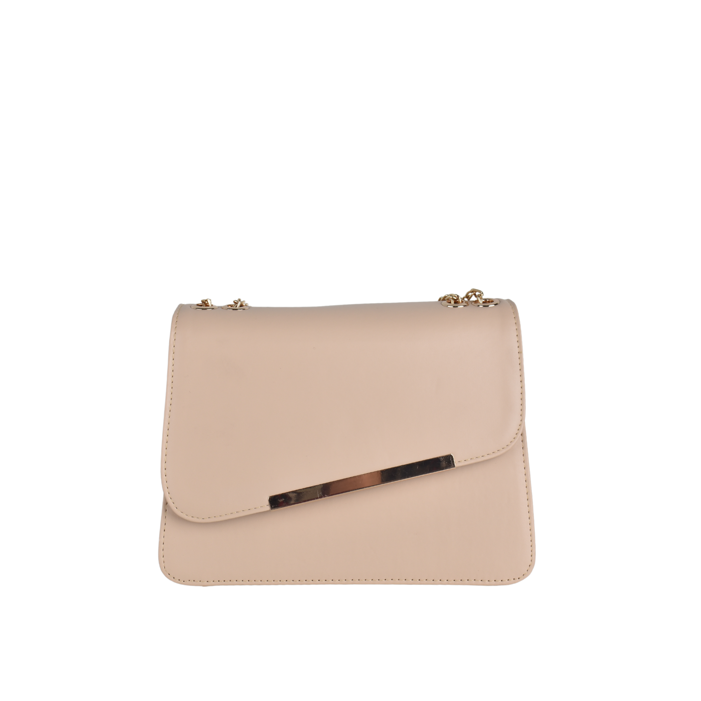 Classic Leather Shoulder Bag Beige Melouk