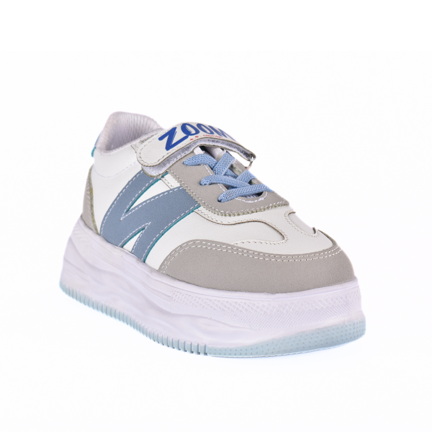 Embossed Sneakers Kids With Details Light blue 67 30S Melouk