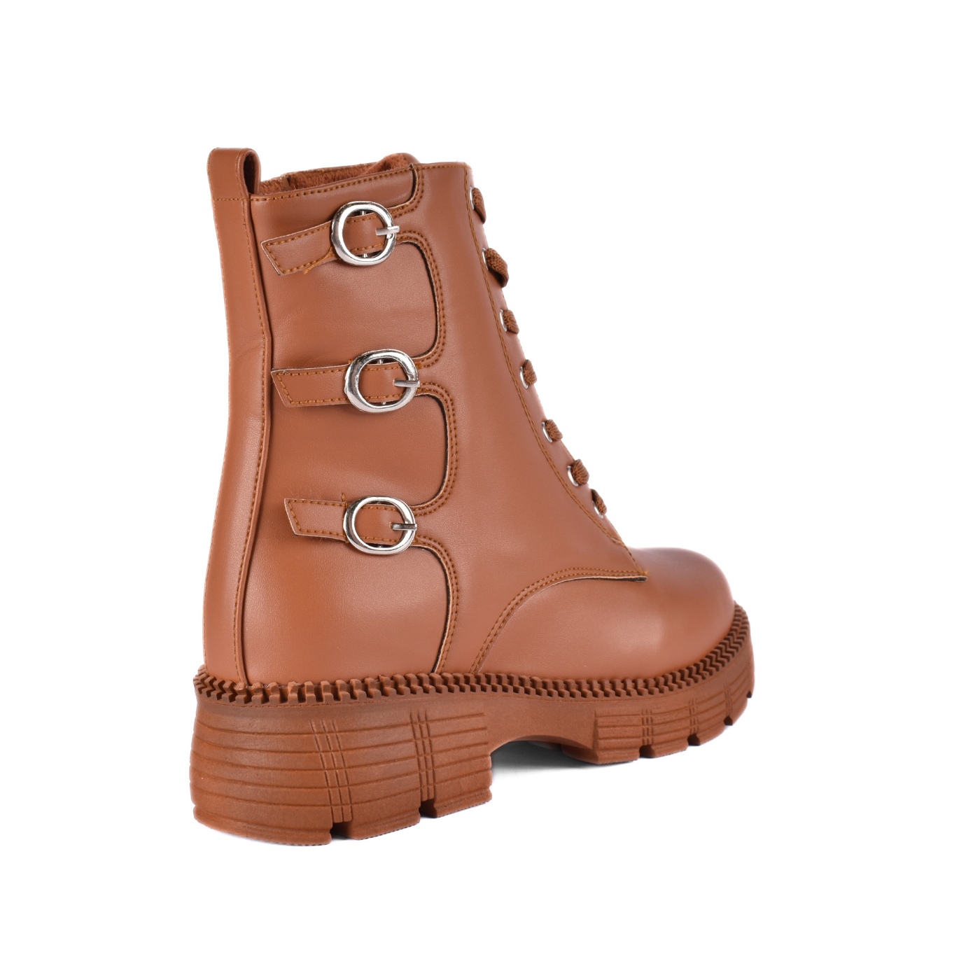 Pointed Heel Leather Ankle Boots With Details Melouk