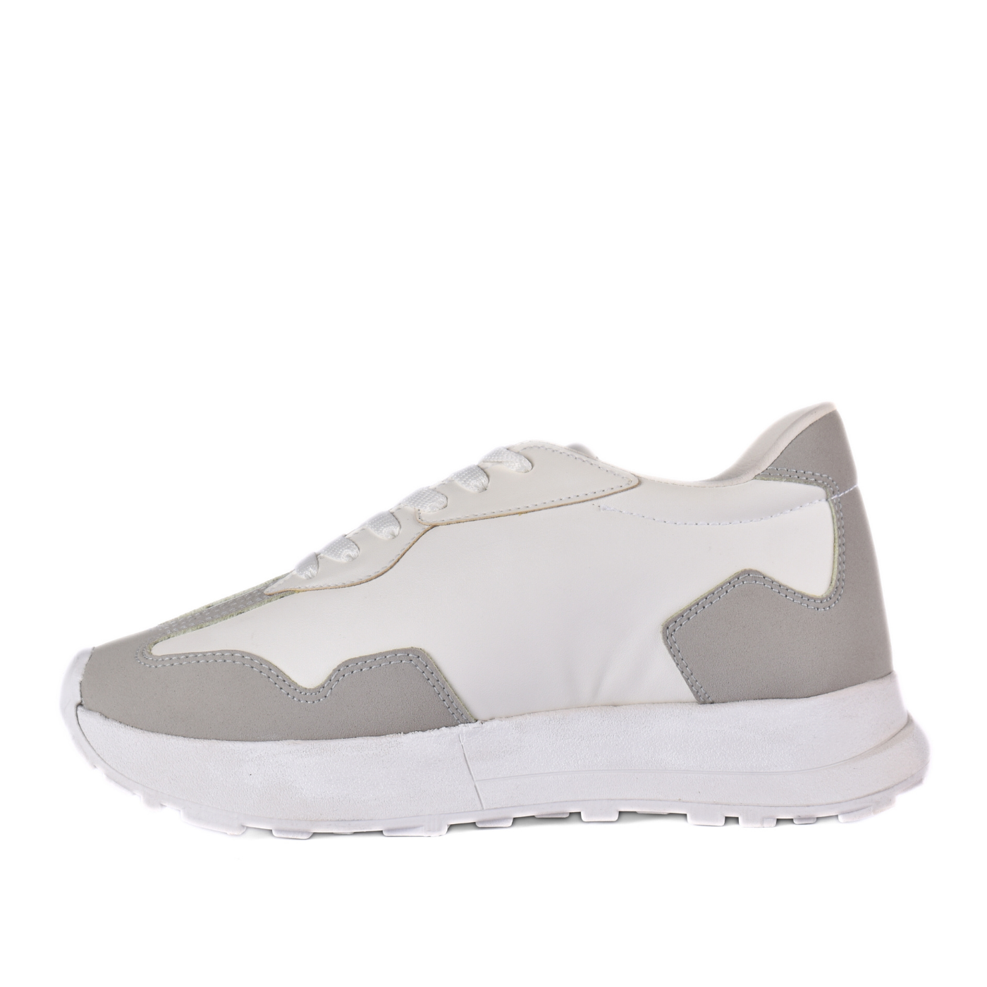 Leather White Midsole Sneakers Melouk