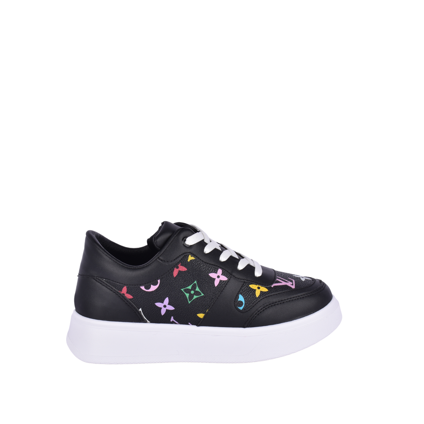 Fashionable Sneaker With Trims Black Melouk