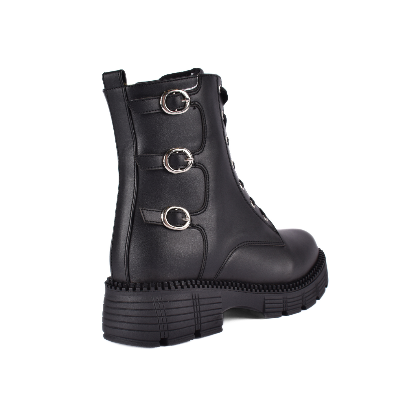 Pointed Heel Leather Ankle Boots With Details Melouk