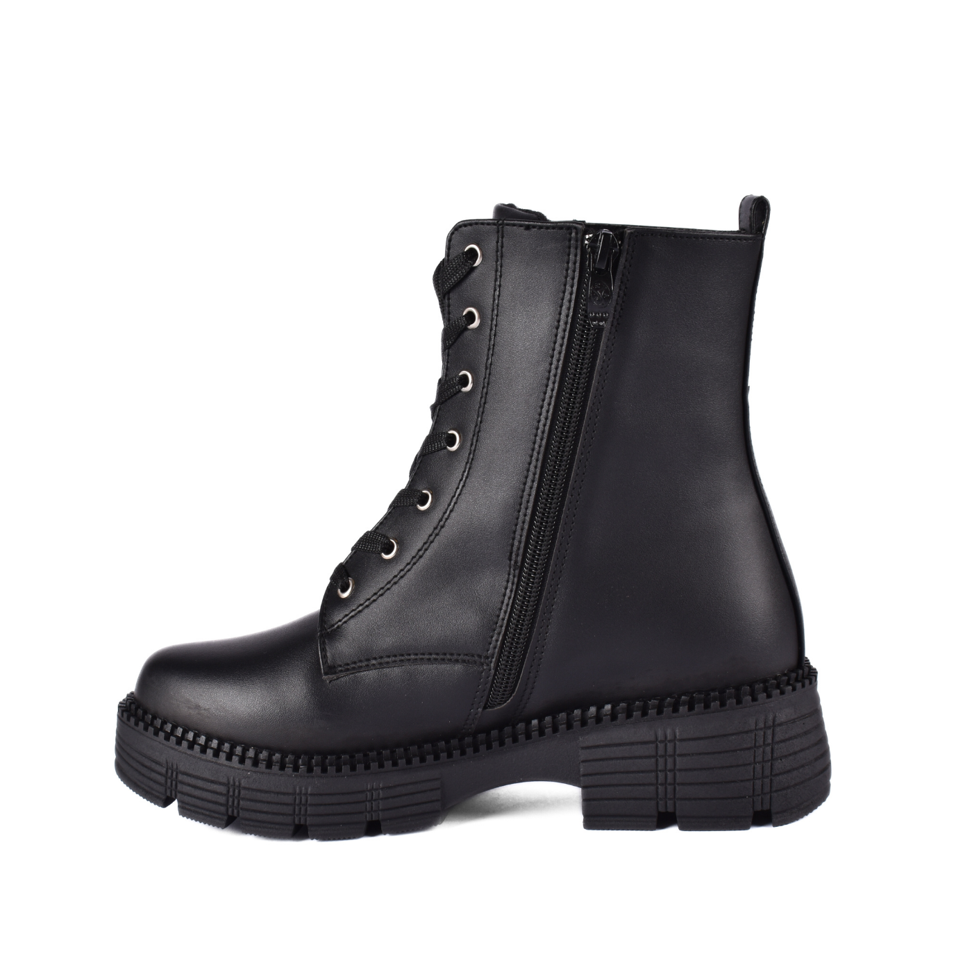 Pointed Heel Leather Ankle Boots With Details Melouk