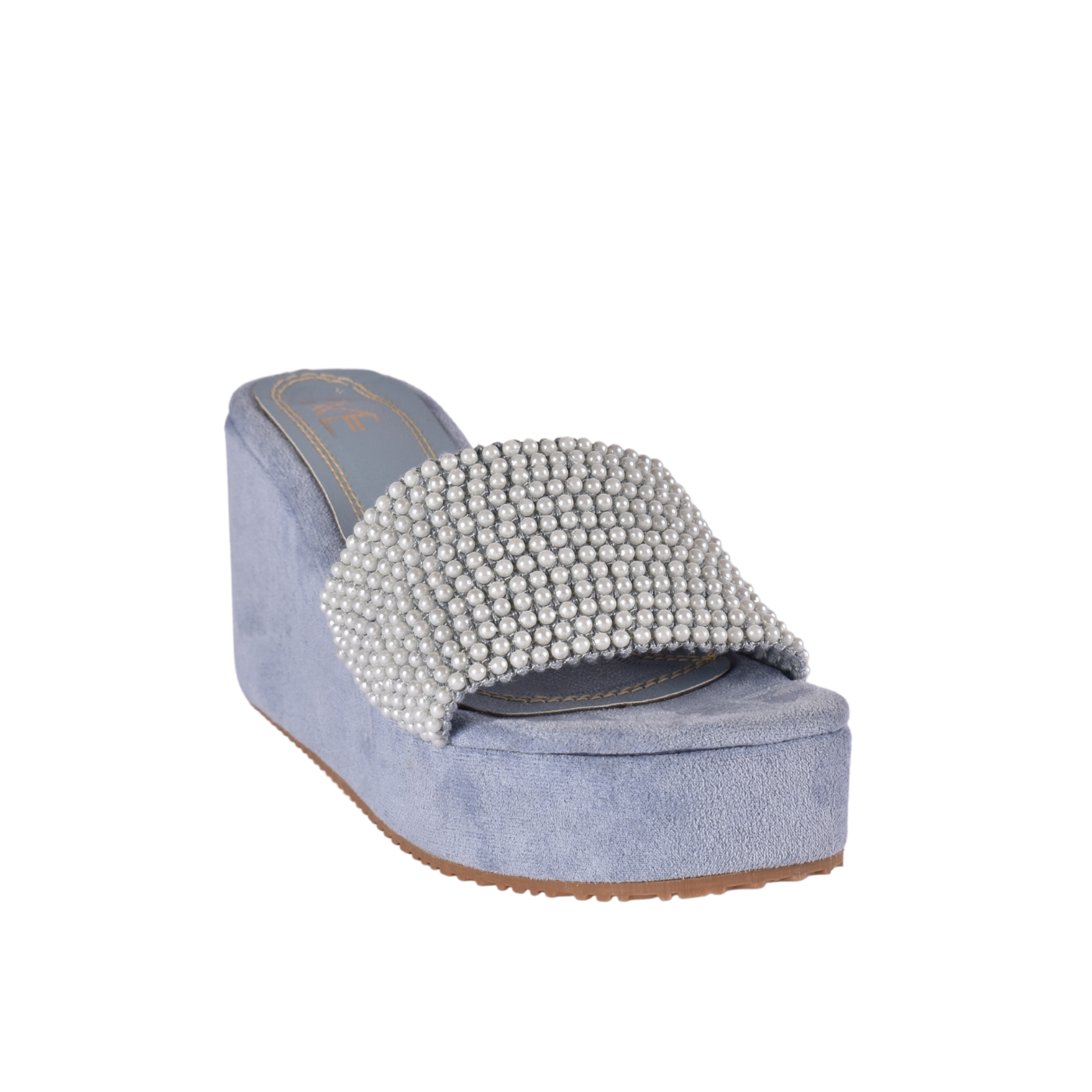 Strap Platform Slipper Light blue Melouk