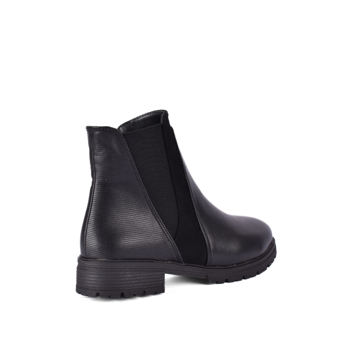 Simple Flat Leather Ankle Boot With Buckle Melouk