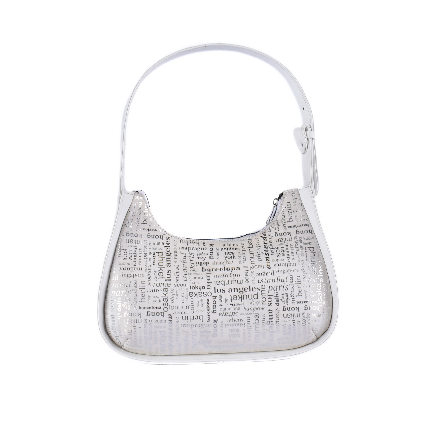 Simple Shoulder Bag white b173 Melouk