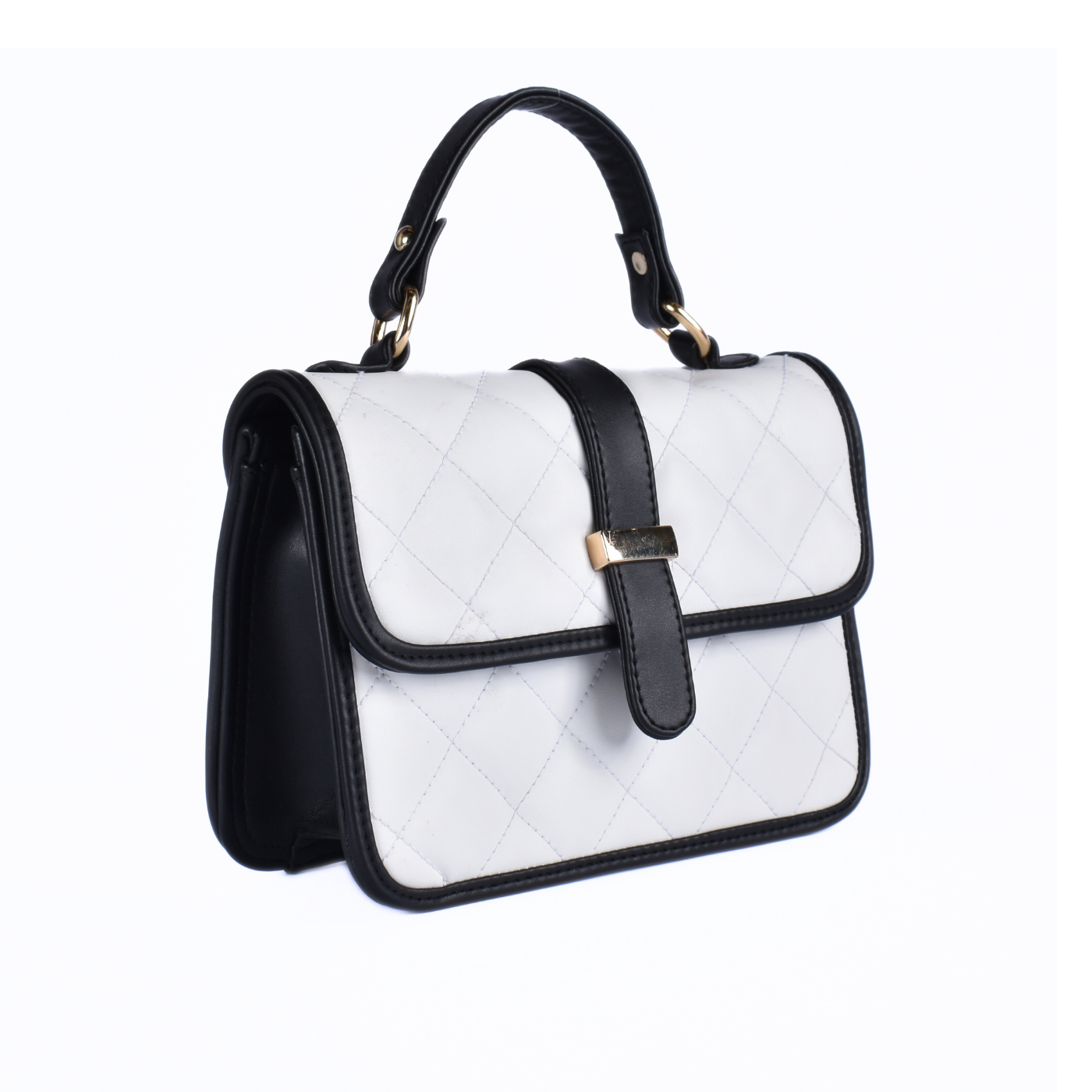 Leather Cross Body Bag White Melouk