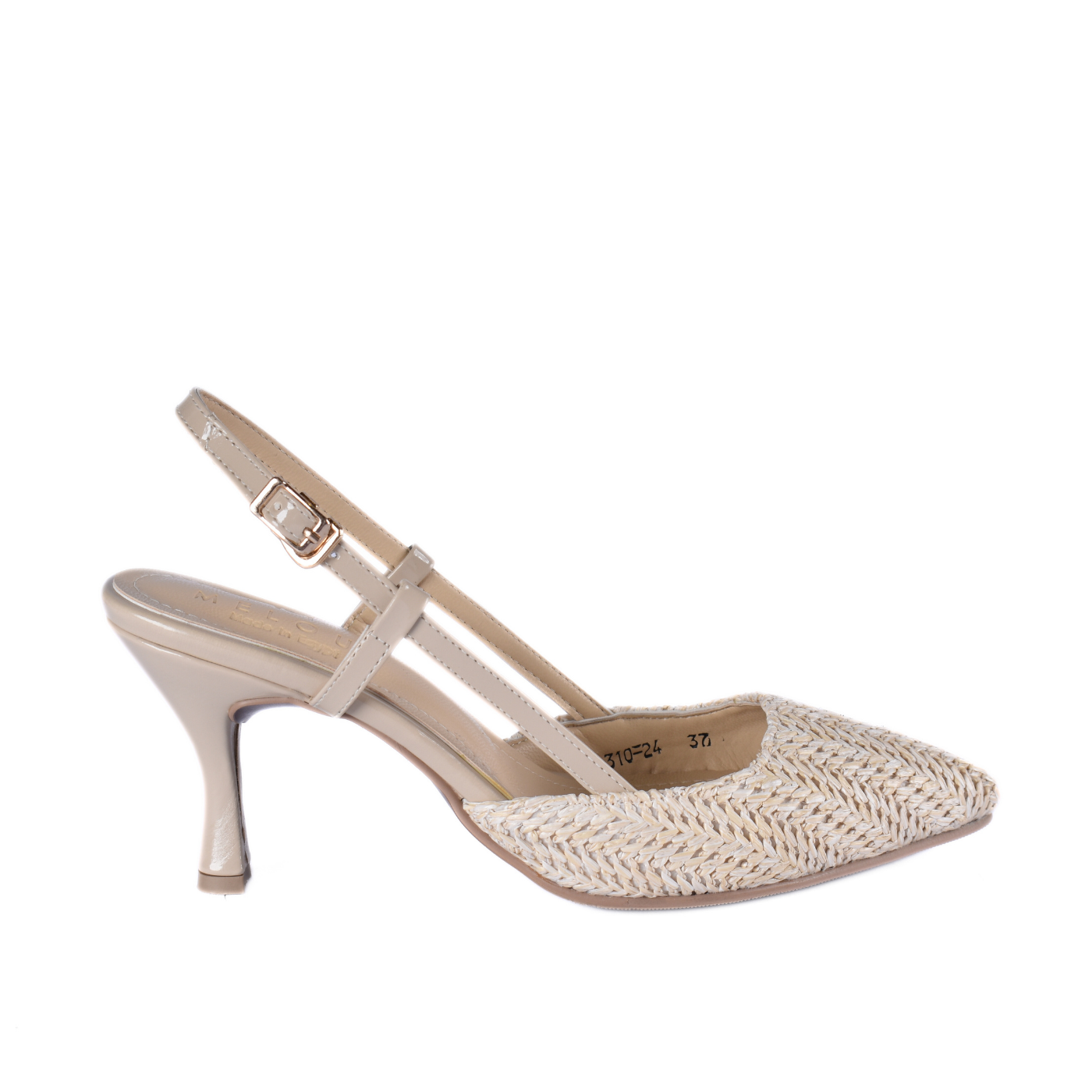 Intercciato Semi Squared Heeled Sandal Melouk