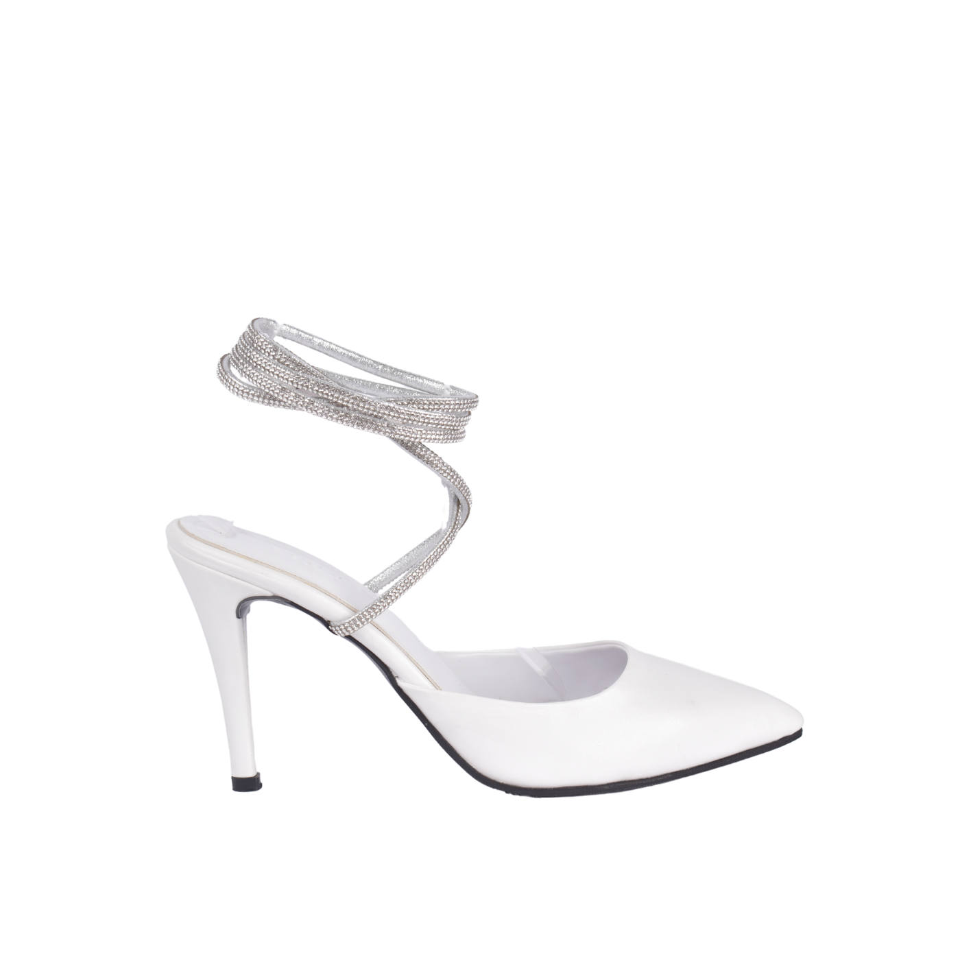 Strass High Heels Pumps White Melouk