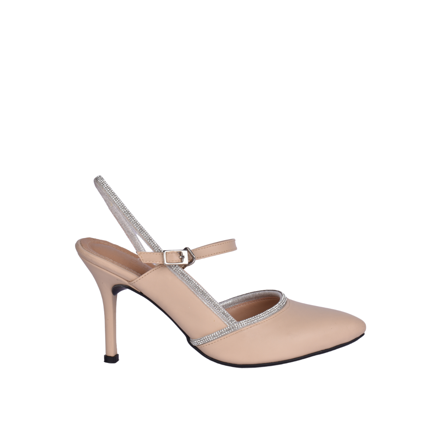 Strass High Heels Pumps Beige Melouk