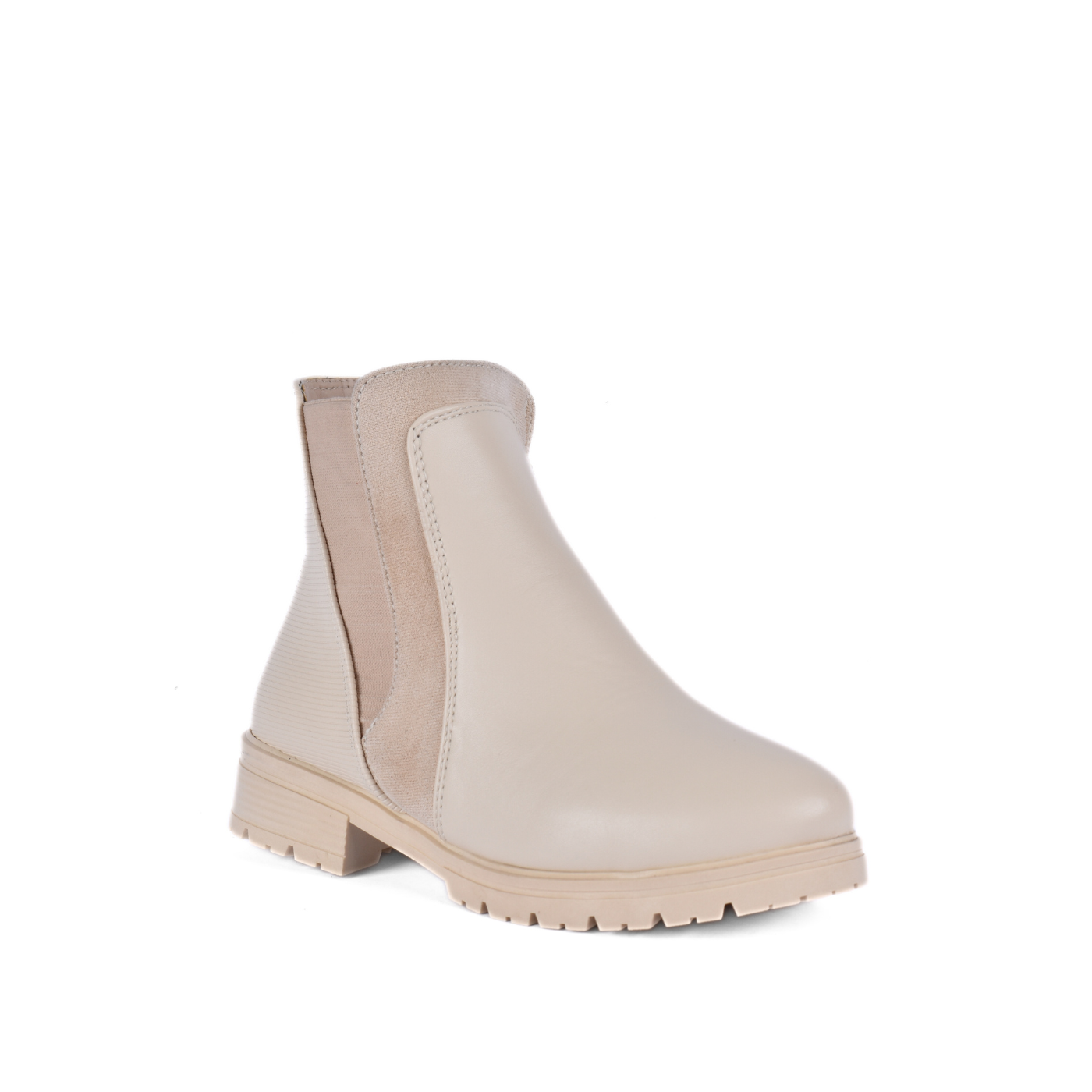 Simple Flat Leather Ankle Boot With Buckle Melouk