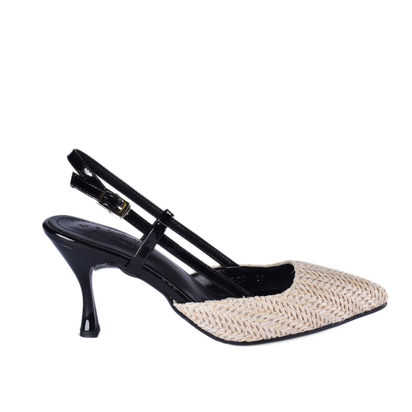 Intercciato Semi Squared Heeled Sandal Melouk