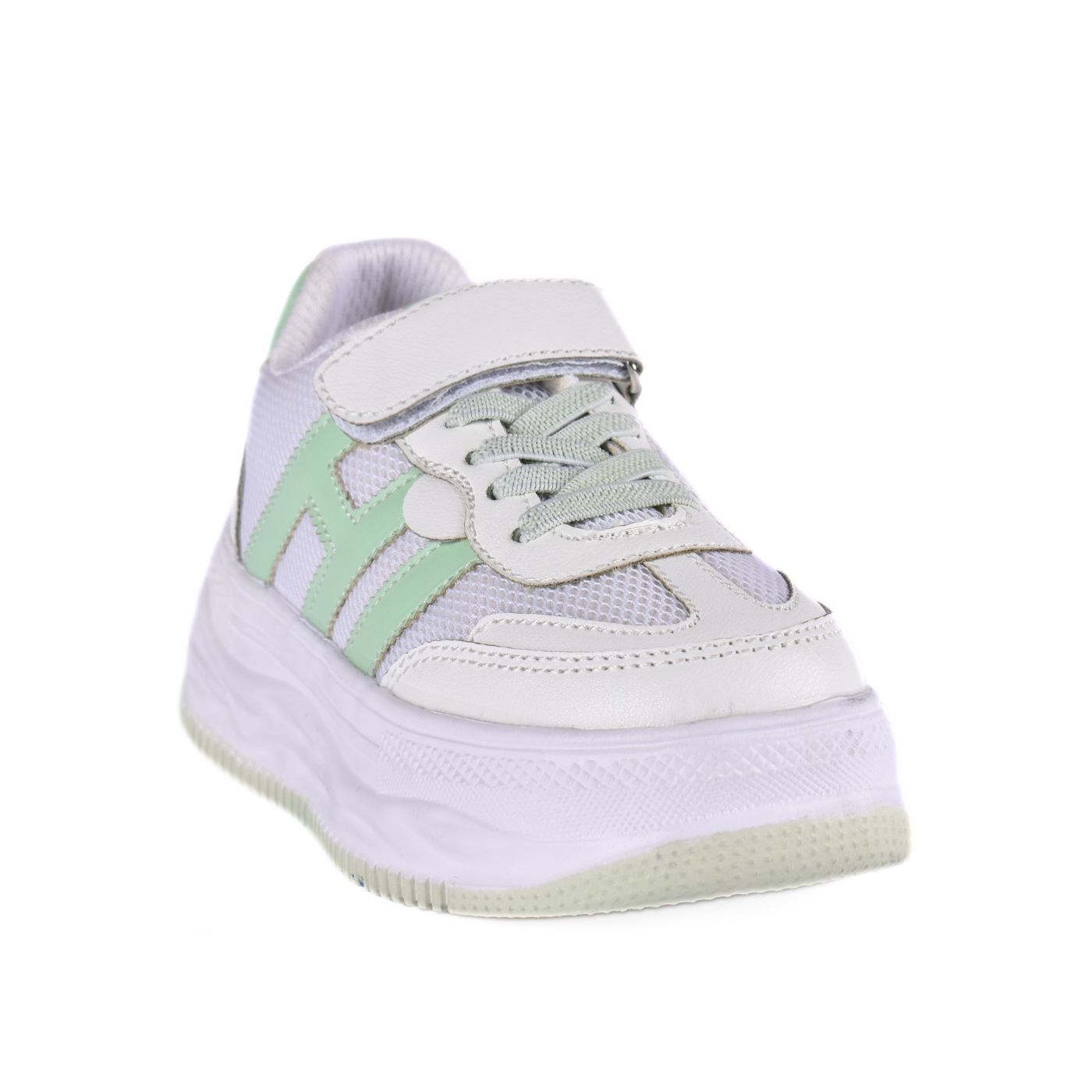 Embossed Sneakers Kids With Details Green 66 30S Melouk