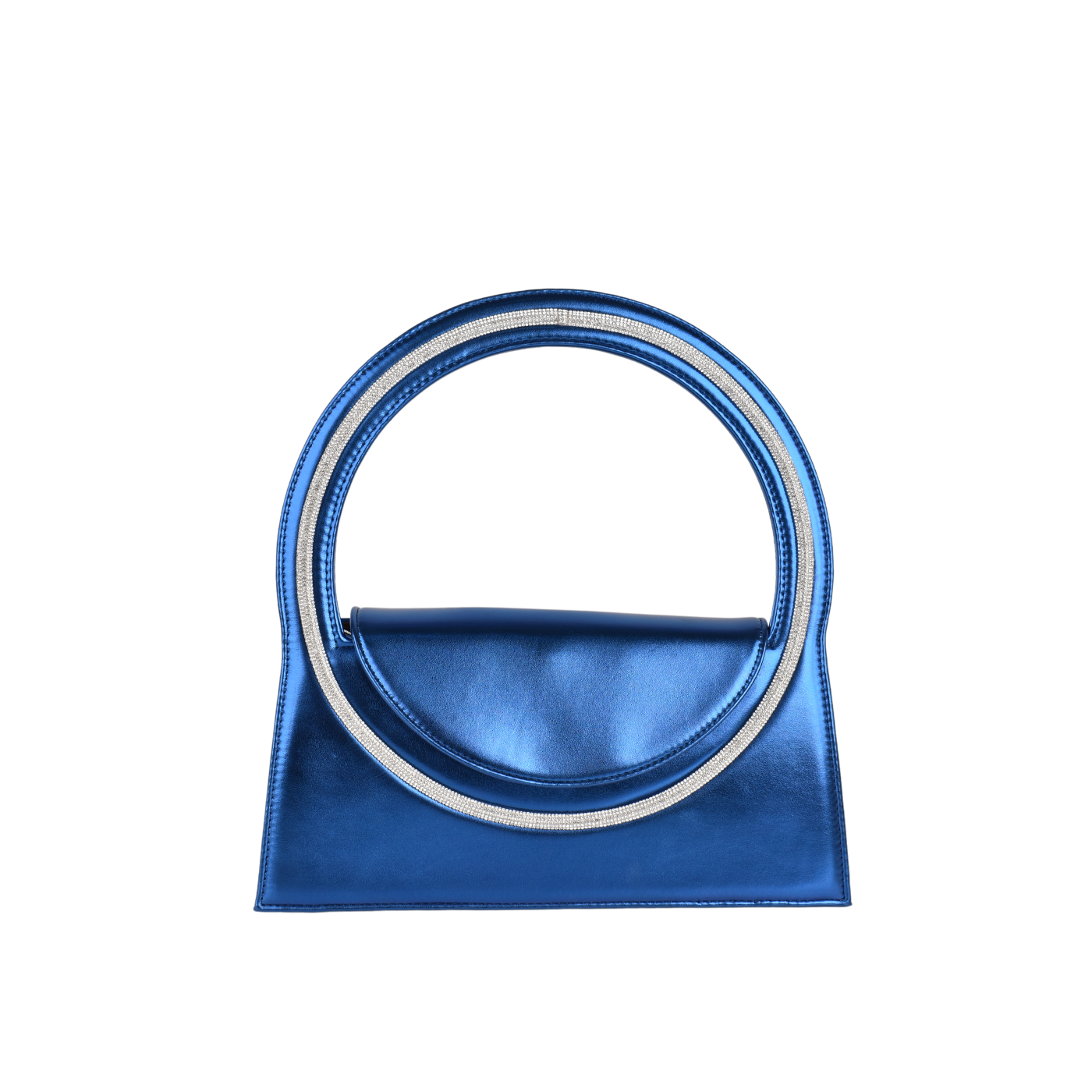 Quilted soiree Bag With Studs Blue Melouk
