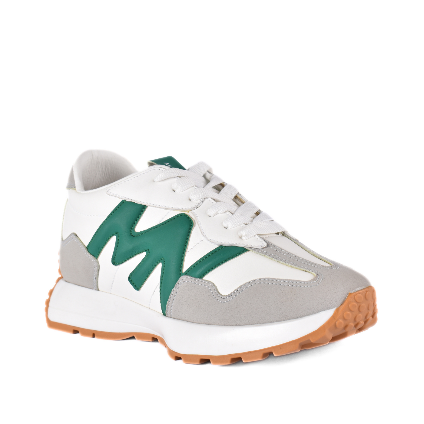 Fashionable Sneaker With Trims Green Melouk