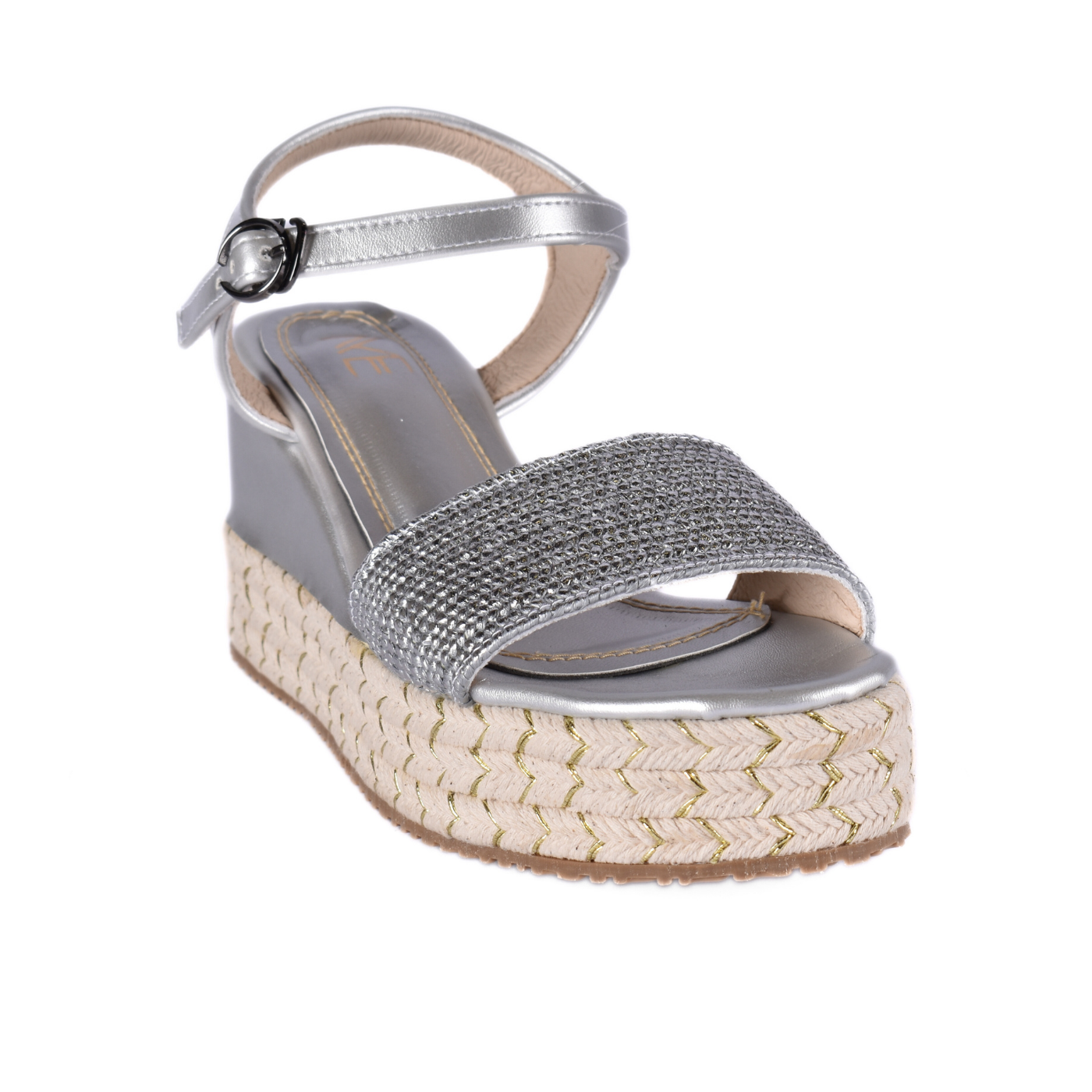 High Heel Sandal With Details Silver Melouk