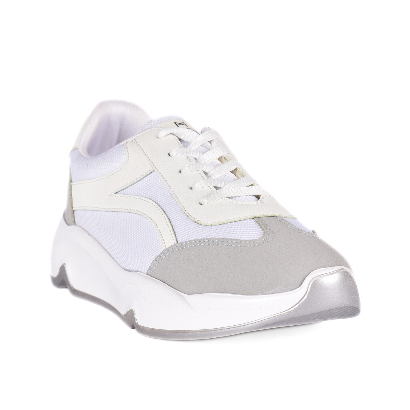 Perforated Leather Sneakers White Melouk