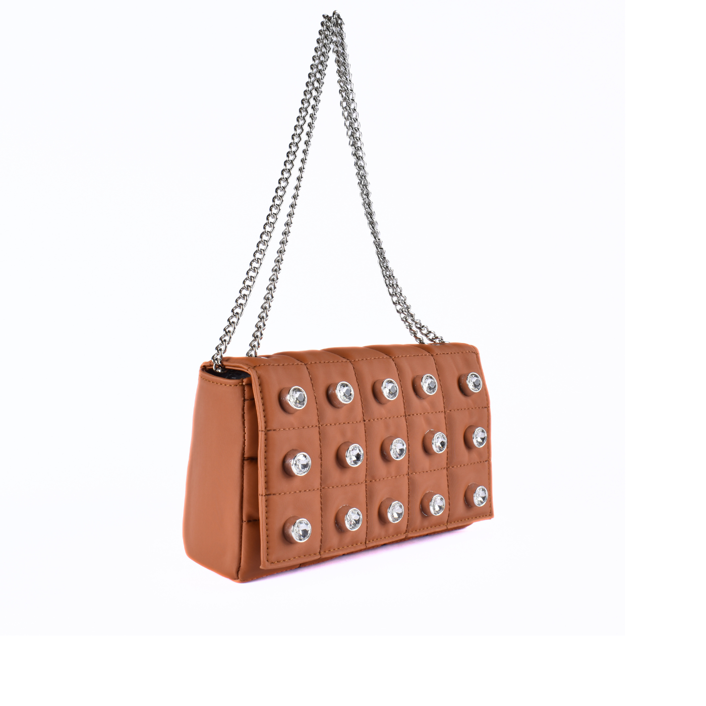 Quilted Shoulder Bag With Studs Melouk