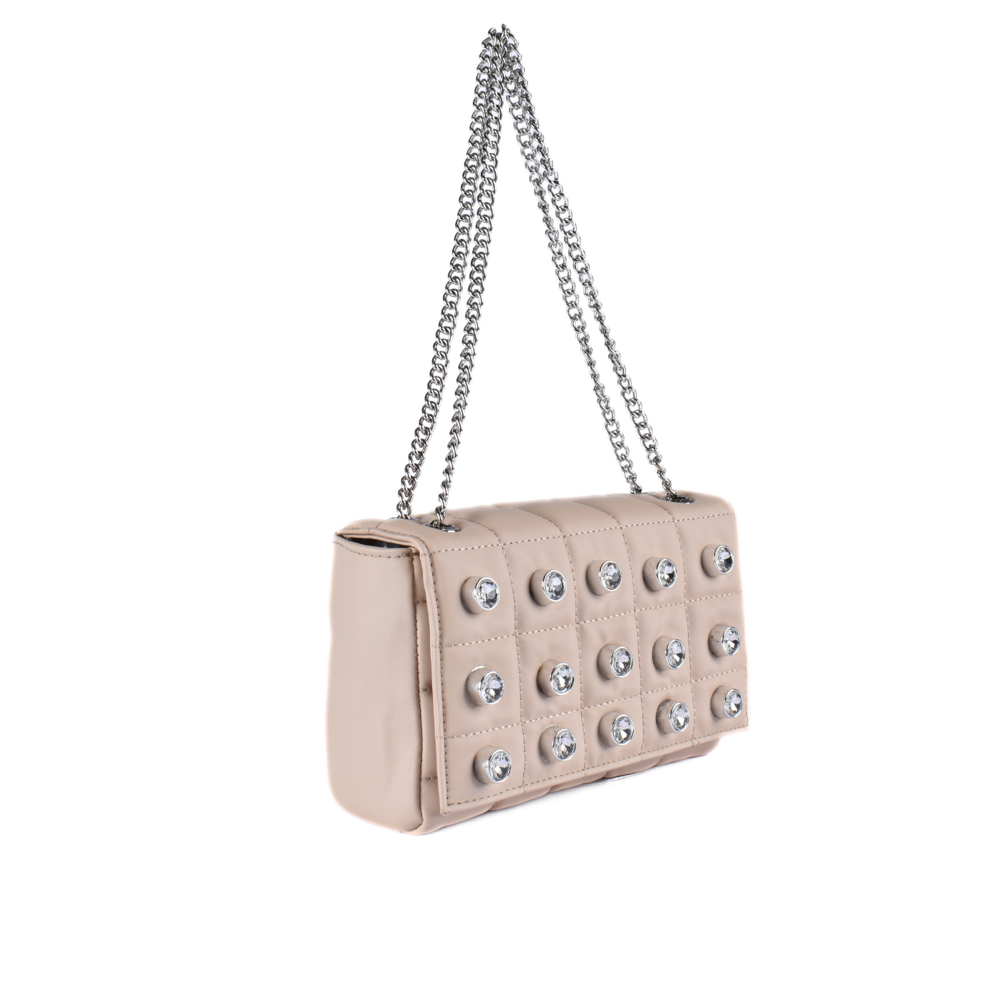 Quilted Shoulder Bag With Studs Melouk