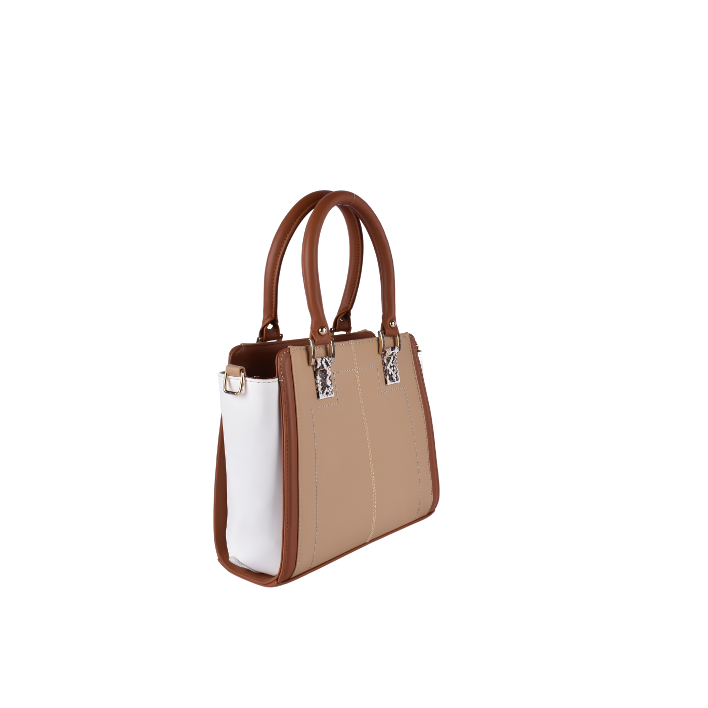 Classic Leather Handbag With Details Melouk