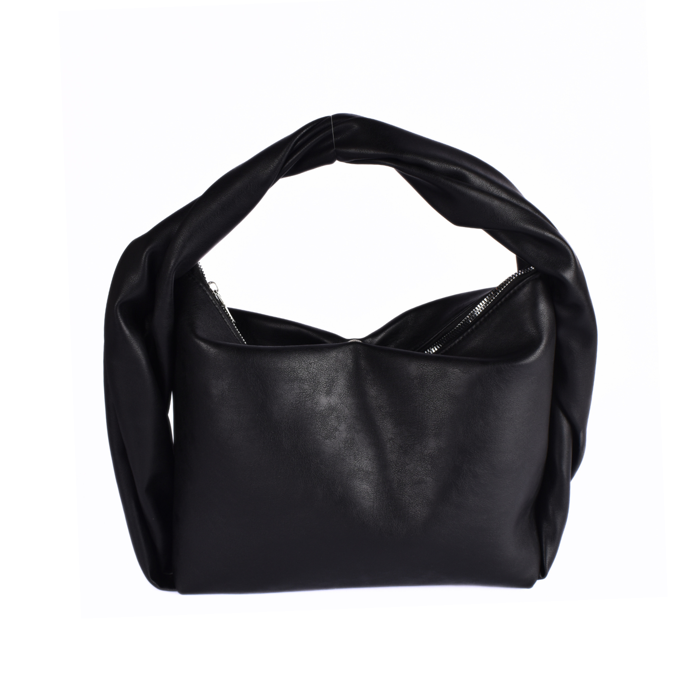 Twisted Handle Soft Leather Shoulder Bag Melouk