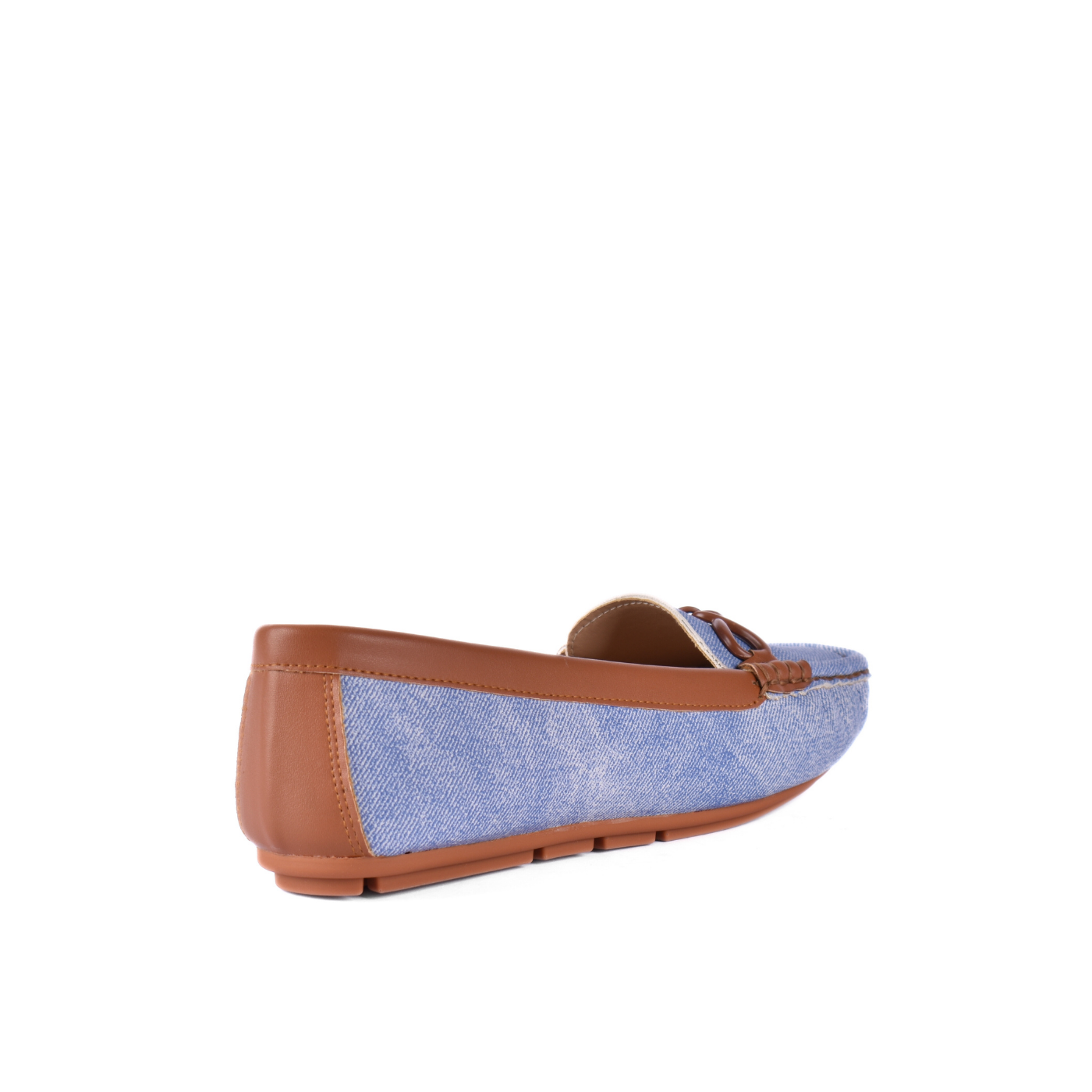 Flat Ballet Leather Shoe With Trims Melouk