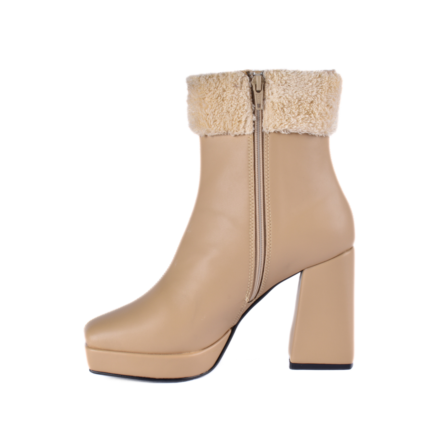 Simple Flat Leather Ankle Boot With Buckle Melouk