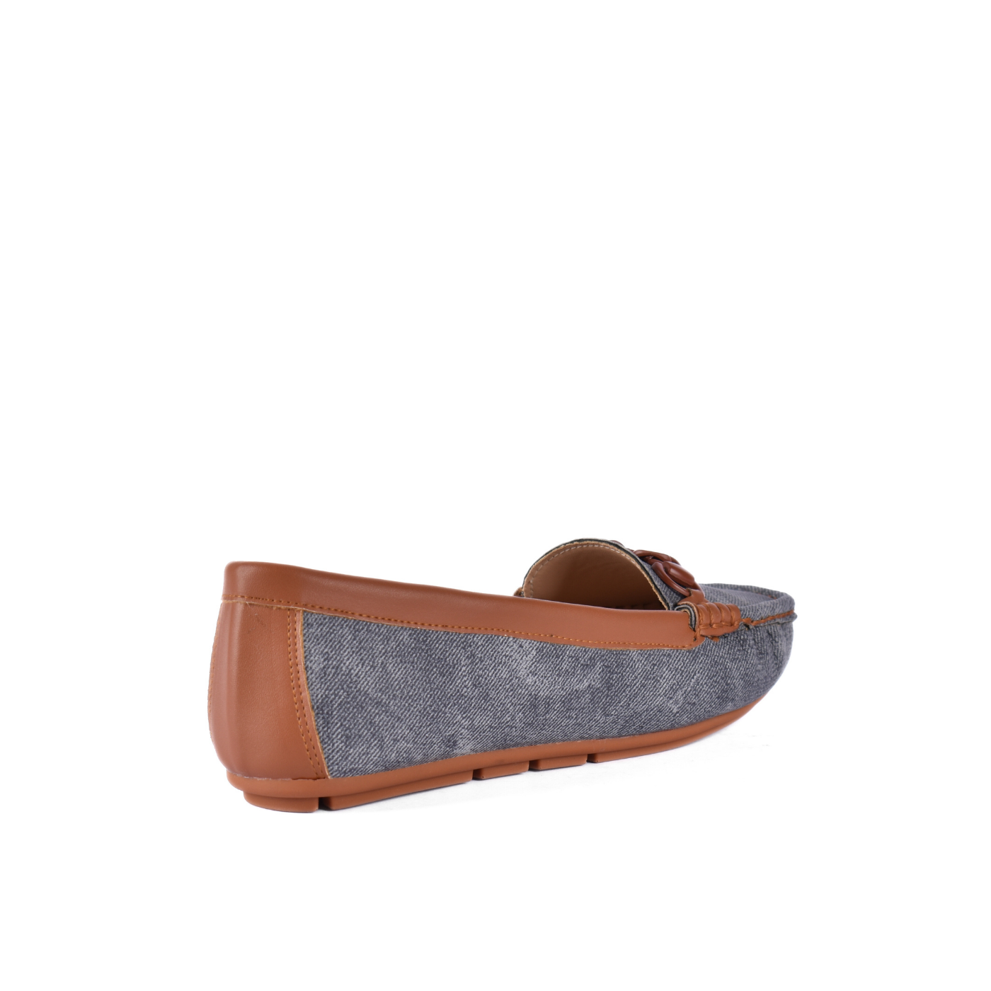 Flat Ballet Leather Shoe With Trims Melouk