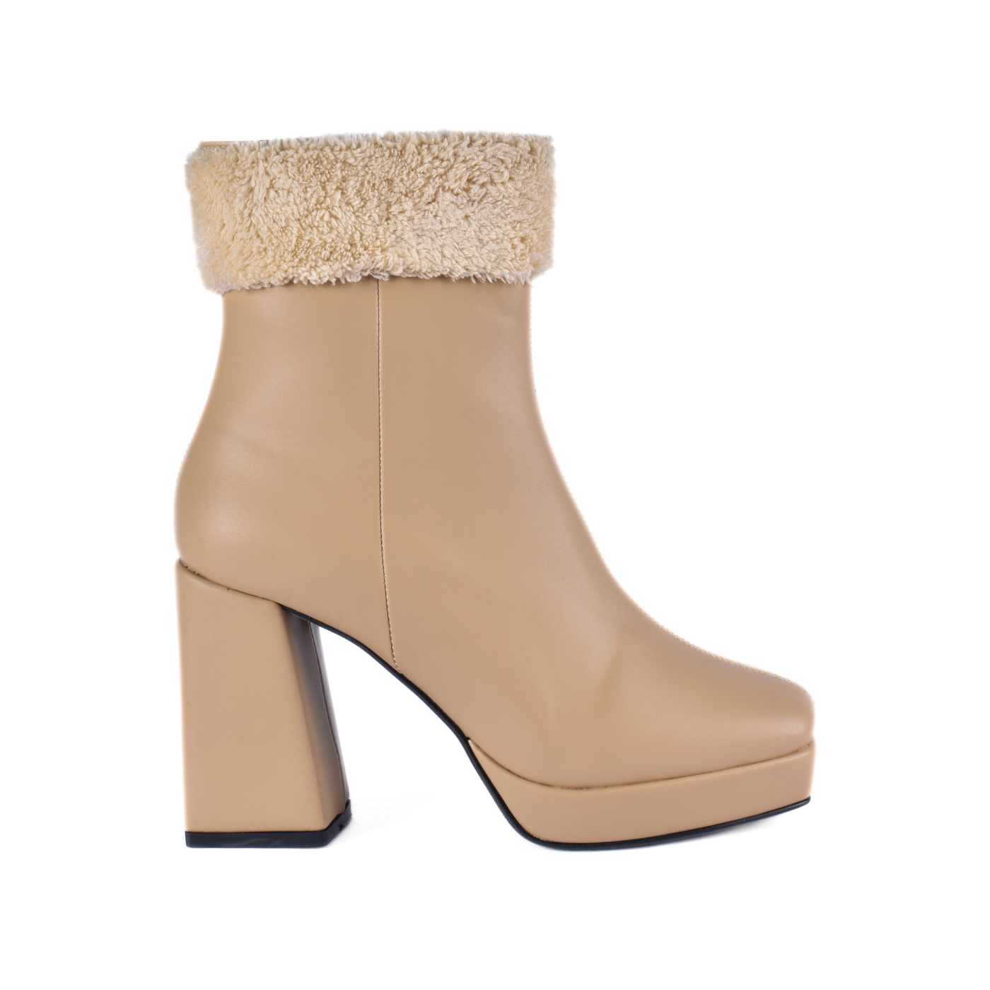 Simple Flat Leather Ankle Boot With Buckle Melouk